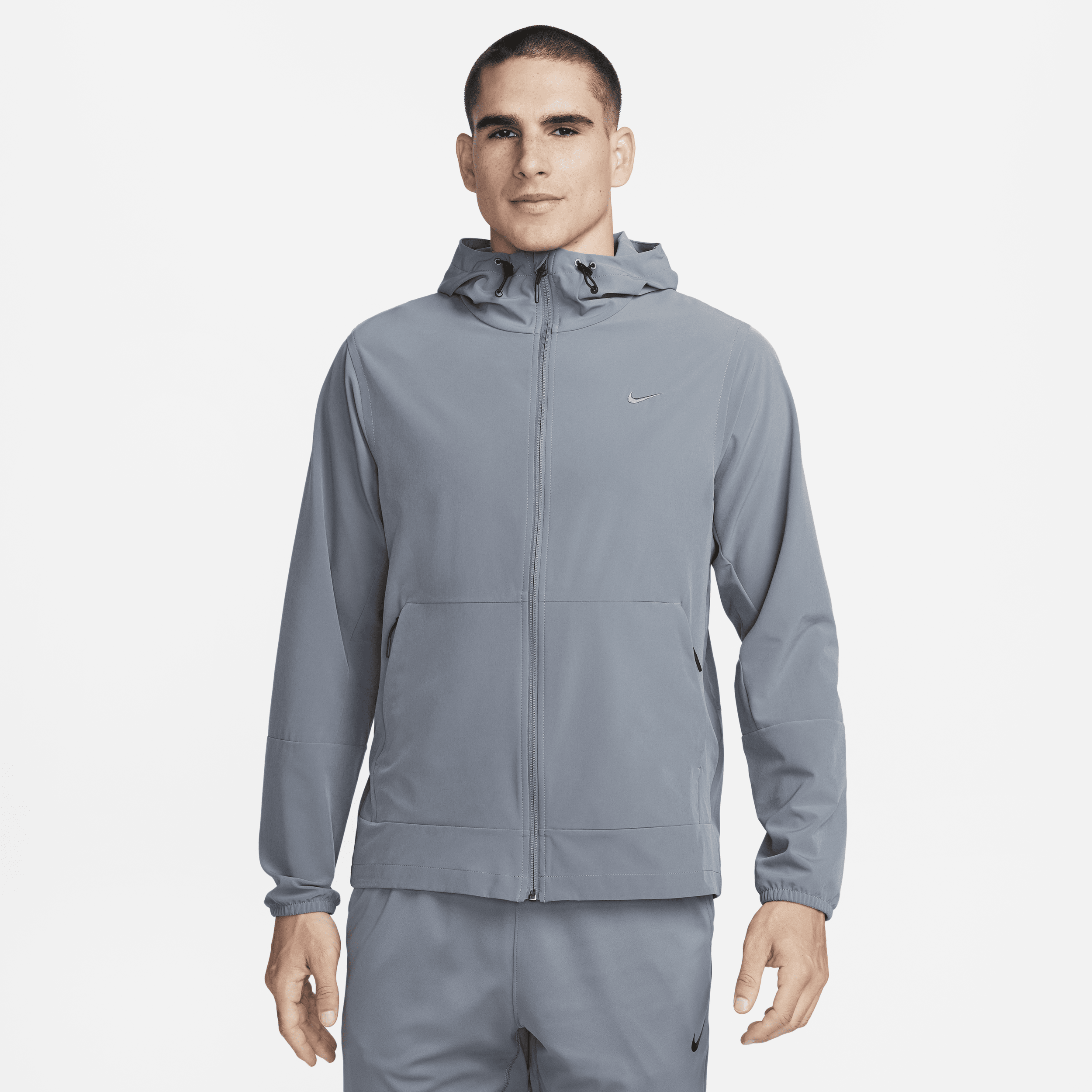 Nike Unlimited Mens Repel Hooded Versatile Jacket - Grey - Polyester/Elastane - 50% Recycled Polyester