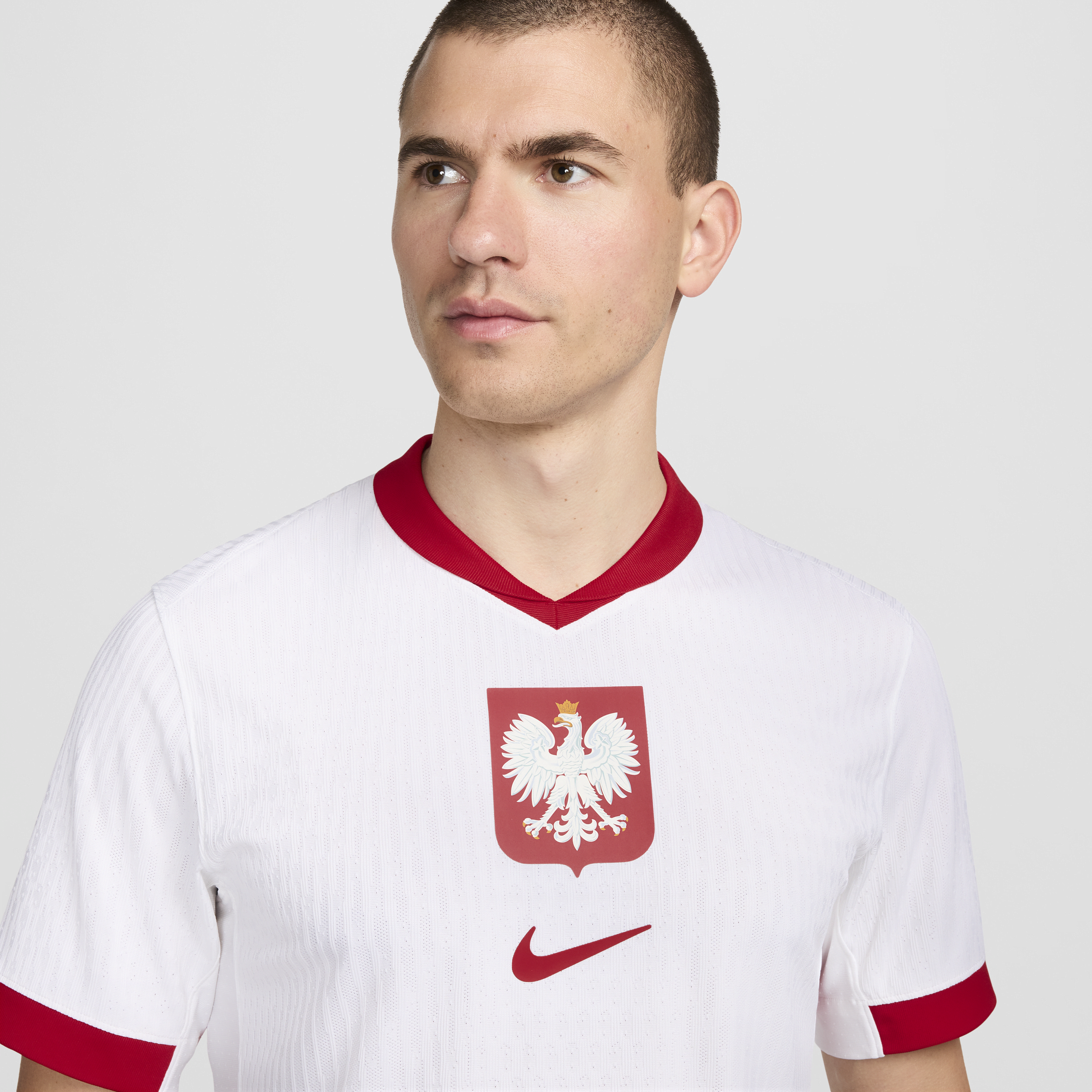 Nike Polen 2024 25 Match Thuis Dri-FIT ADV authentiek voetbalshirt met korte mouwen voor heren Wit