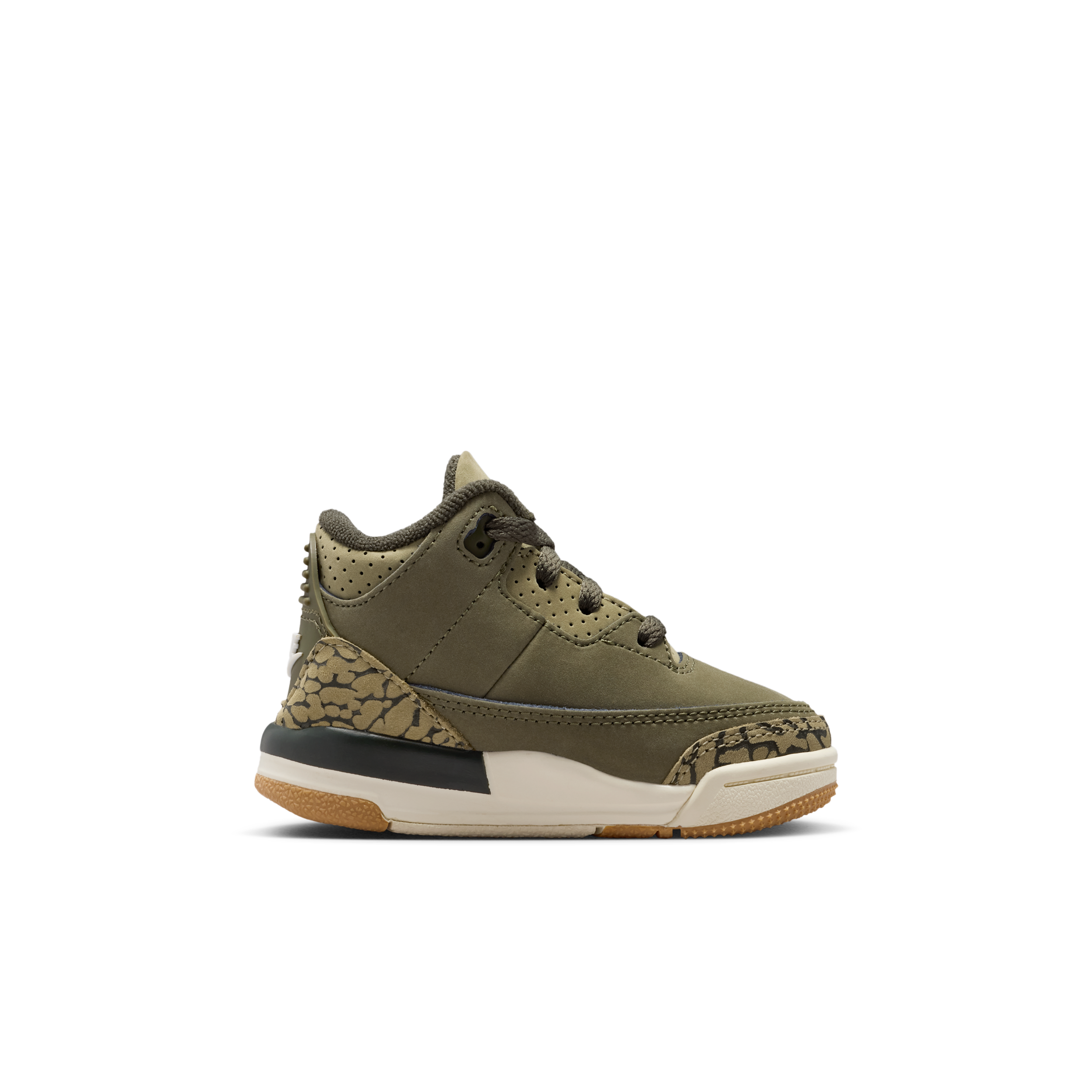Thumbnail - Jordan 3 Retro "Medium Olive" Schuh (Babys/Kleinkinder) - Grün