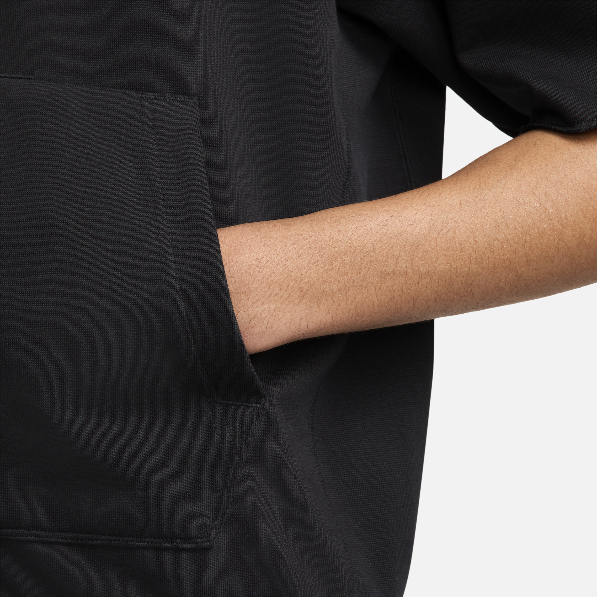 Nike Standard Issue Dri-FIT hoodie met korte mouwen voor heren Zwart