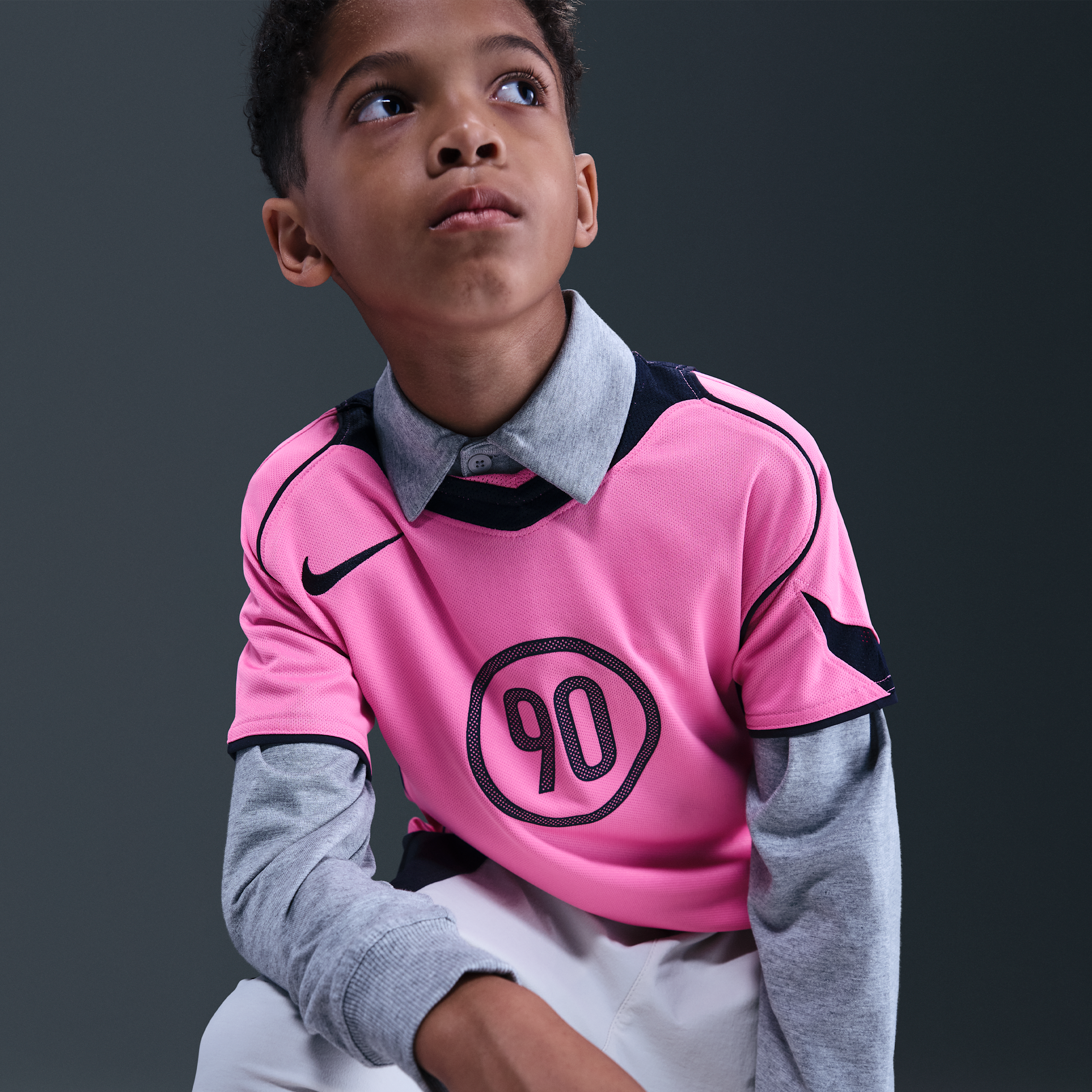 Thumbnail - Nike Total 90 Fußballtrikot mit Dri-FIT-Technologie (ältere Kinder) - Pink