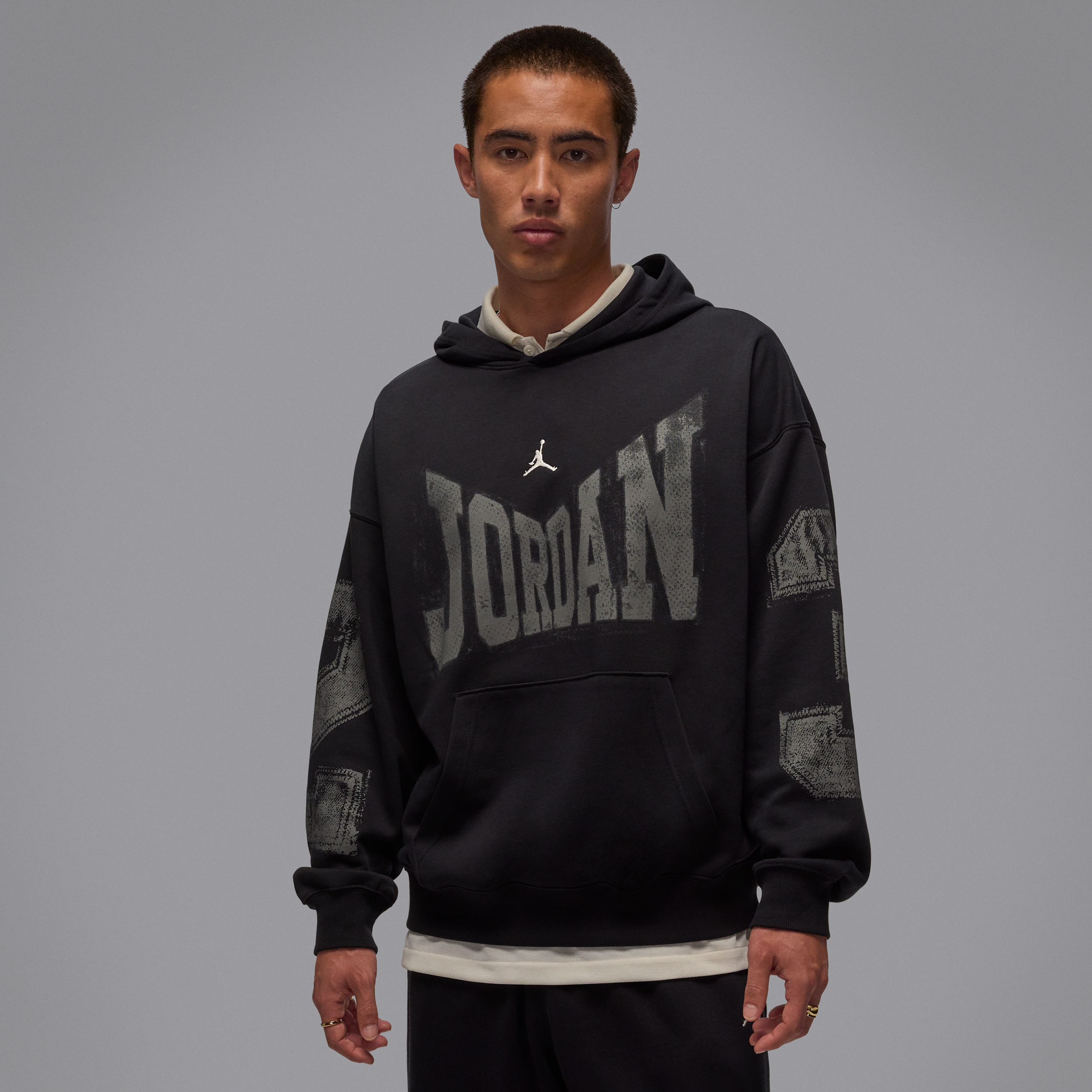 Nike Jordan Brooklyn Men’s Collegiate Pullover Hoodie – Black – Cotton/Polyester Nike Jordan Brooklyn Men’s Collegiate Pullover Hoodie – Black – Cotton/Polyester