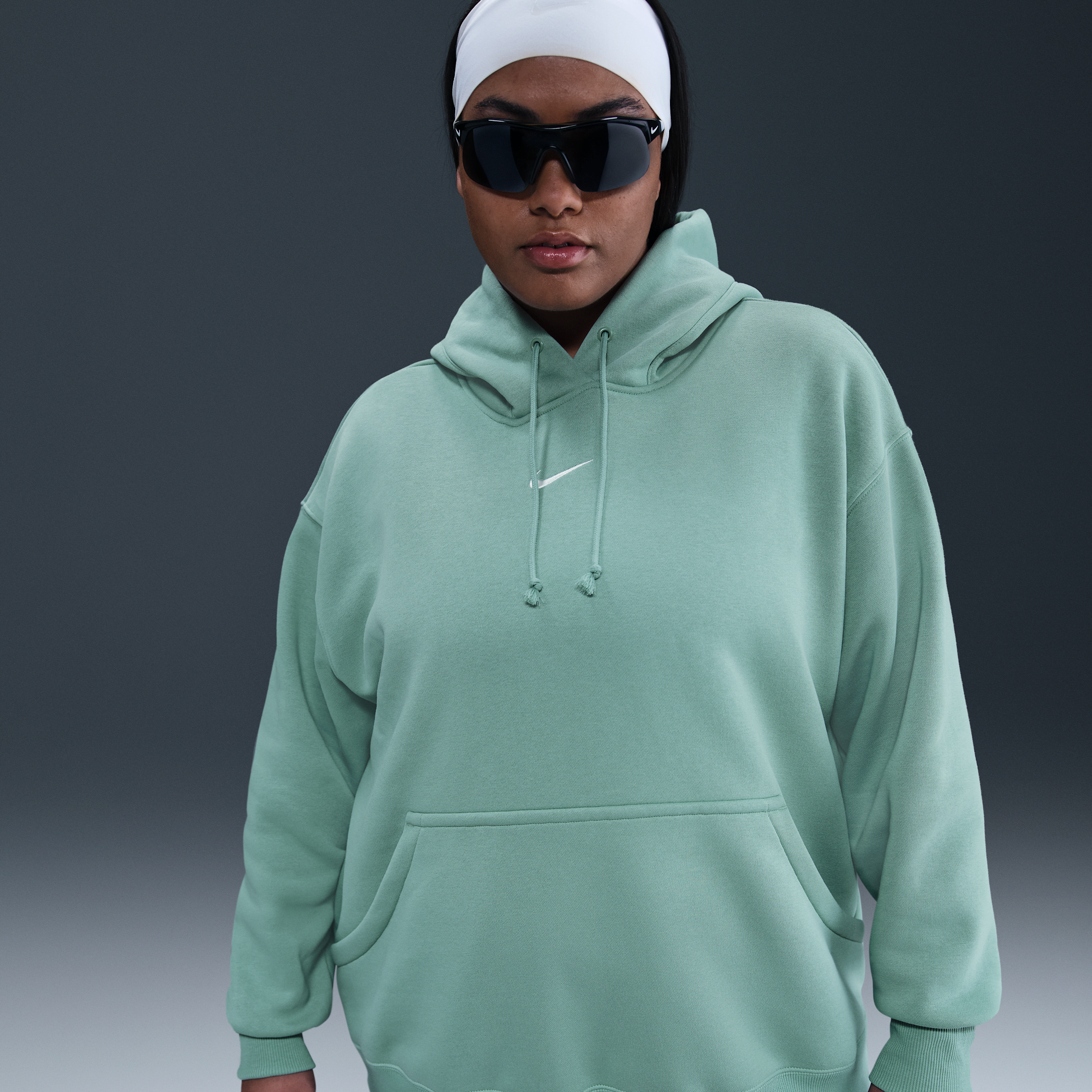 Thumbnail - Nike Sportswear Phoenix Fleece Oversize-Hoodie für Damen - Grün