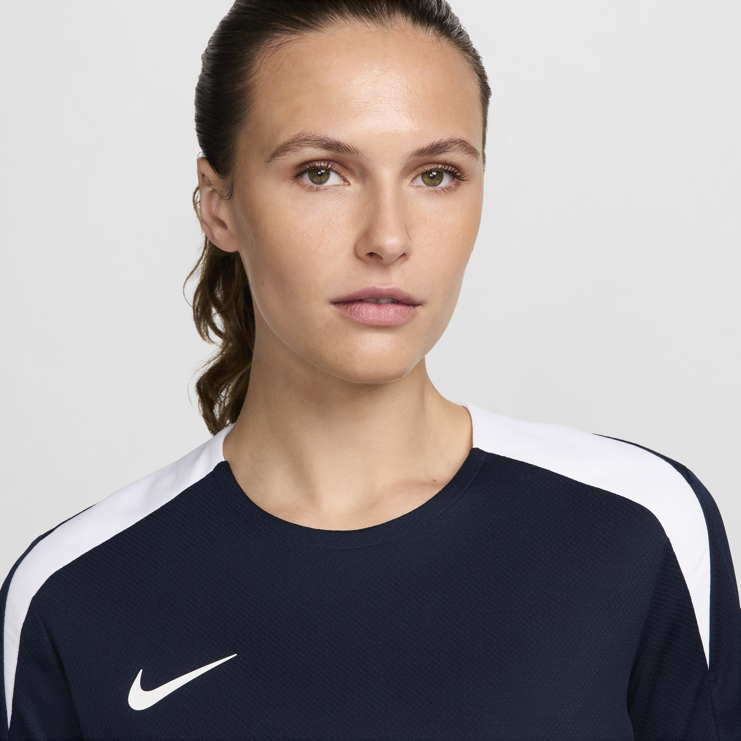 Nike Strike voetbaltop met Dri-FIT en korte mouwen voor dames Blauw