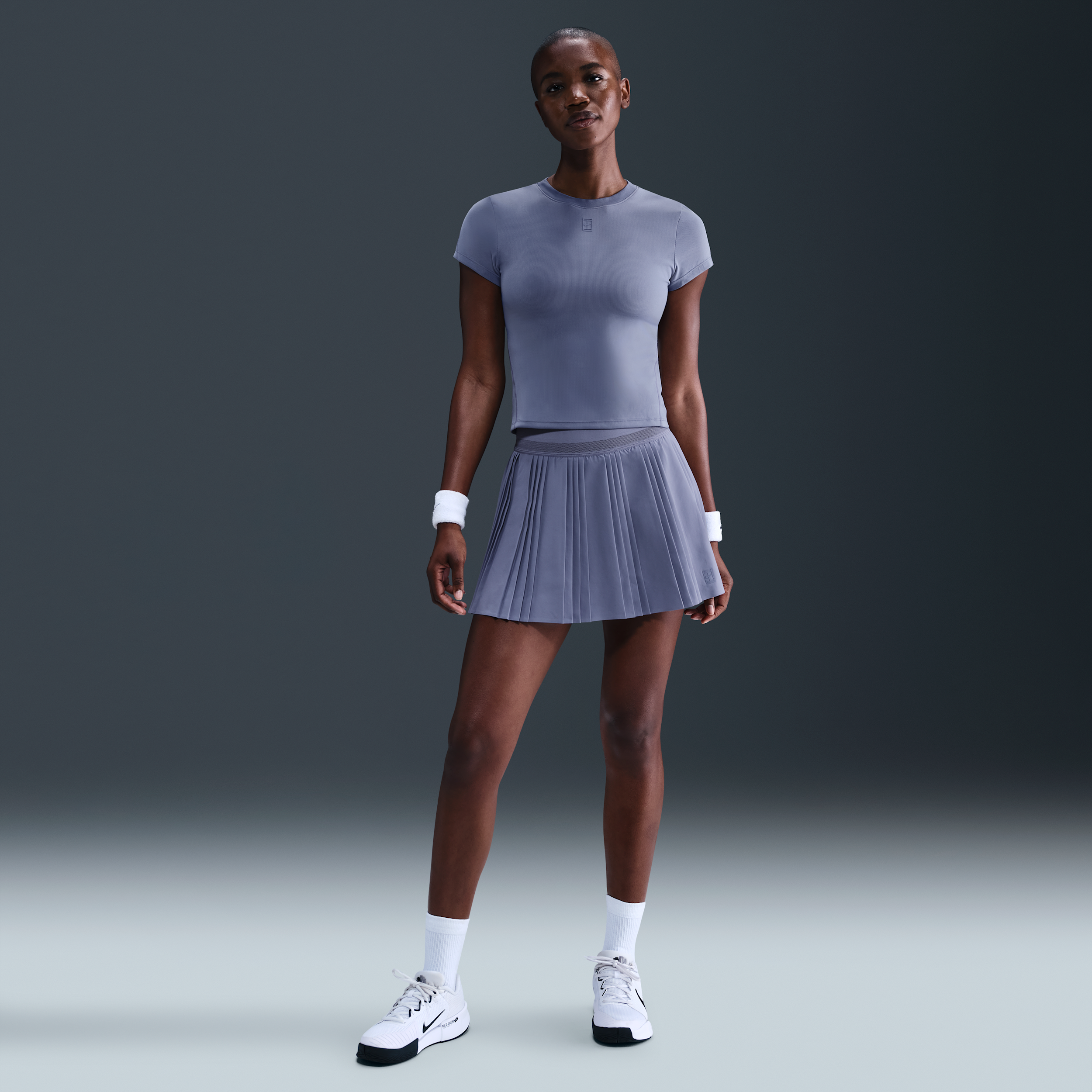 Thumbnail - NikeCourt Advantage Dri-FIT Tennisrock mit Falten (Damen) - Blau
