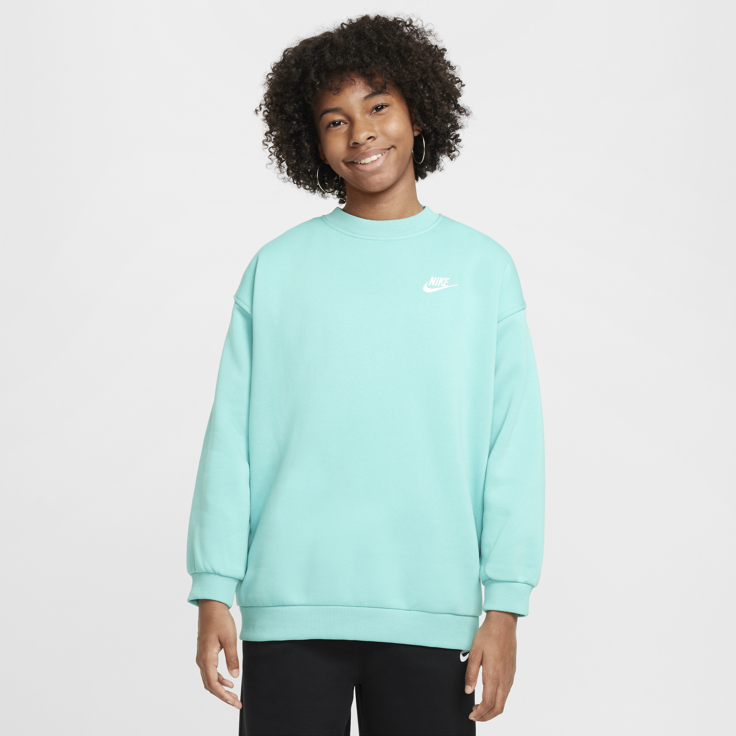 Nike Sportswear Club Fleece oversized sweatshirt voor kids - Groen