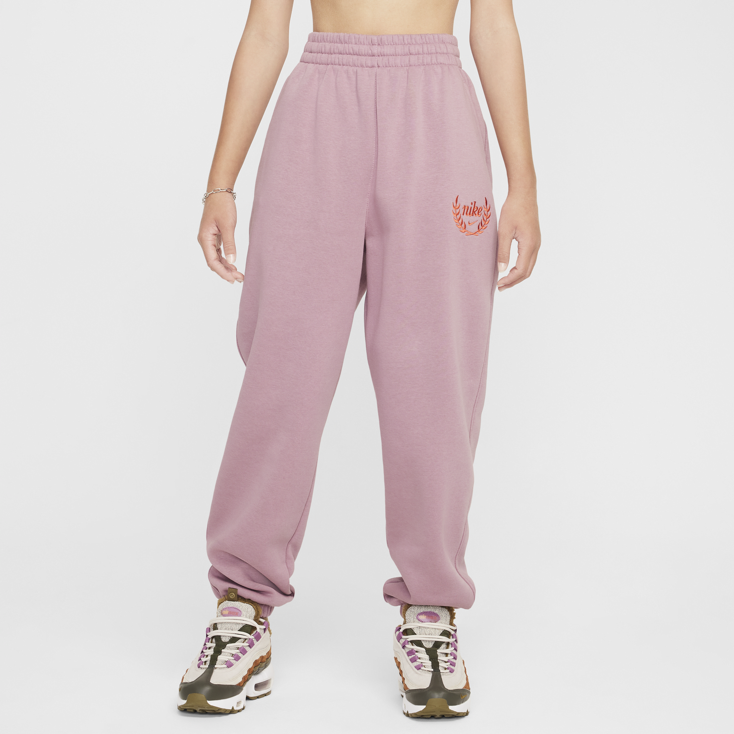 Pantalon ample Nike Sportswear Club Fleece pour fille - Pourpre