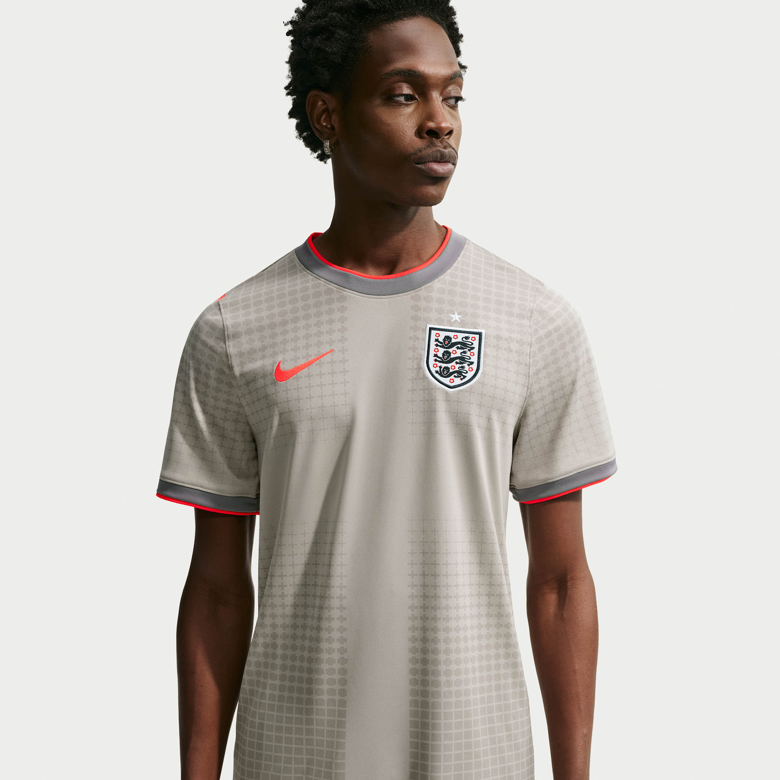 England x Palace Academy Pro-kortærmet fodboldtrøje til mænd - grå