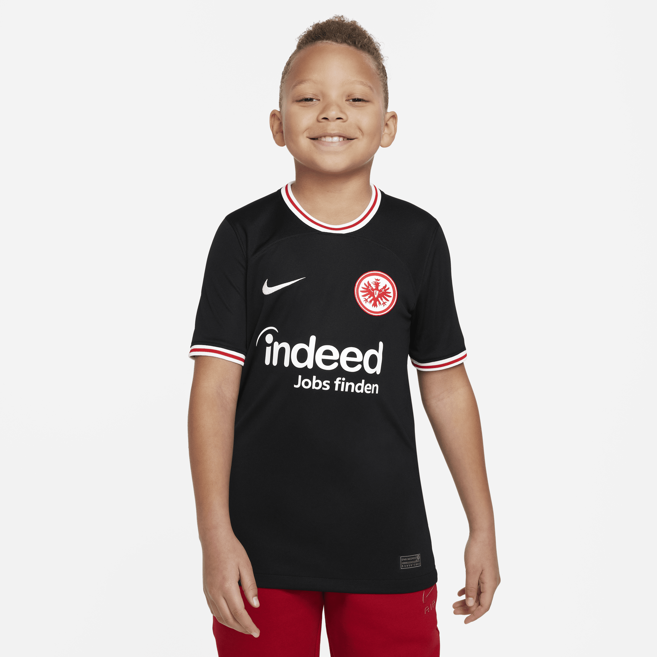 Eintracht Frankfurt 2023/24 Stadium Away Older Kids' Nike Dri-FIT Football Shirt - Black