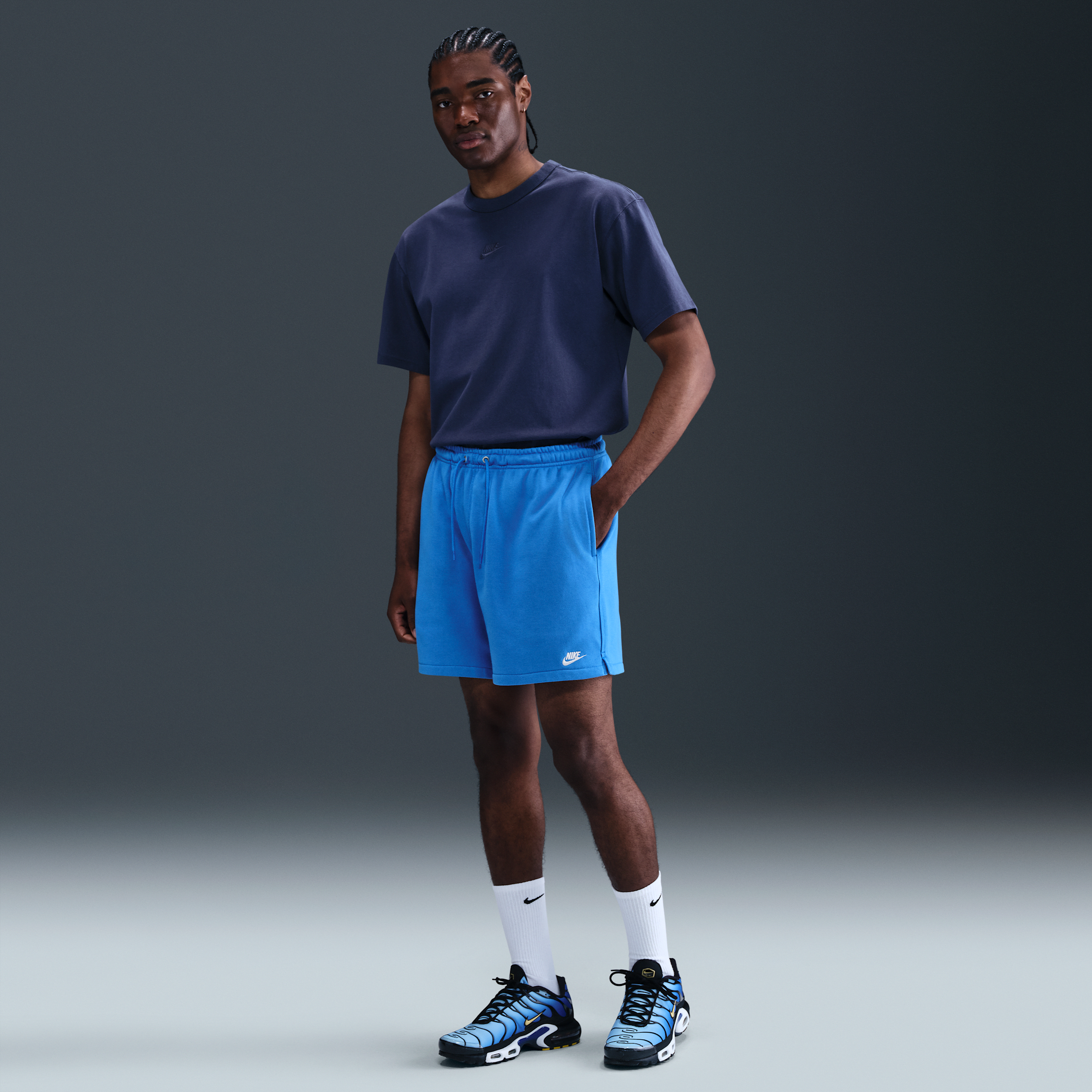 Thumbnail - Nike Club Flow-Shorts aus French Terry für Herren - Blau