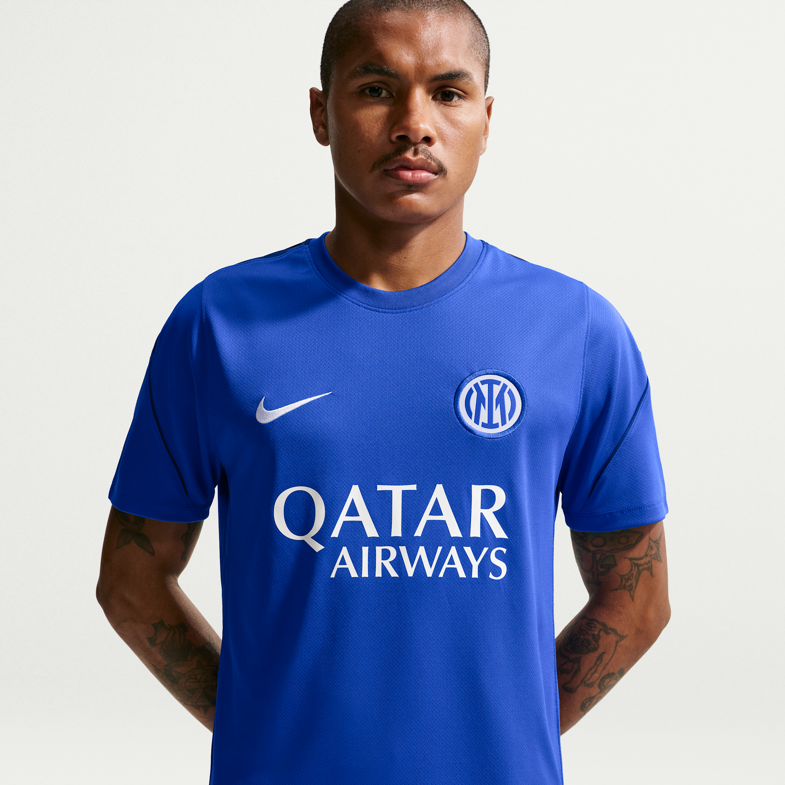 Inter Milan Strike Nike Dri-FIT-fodboldtrøje med korte ærmer til mænd - blå