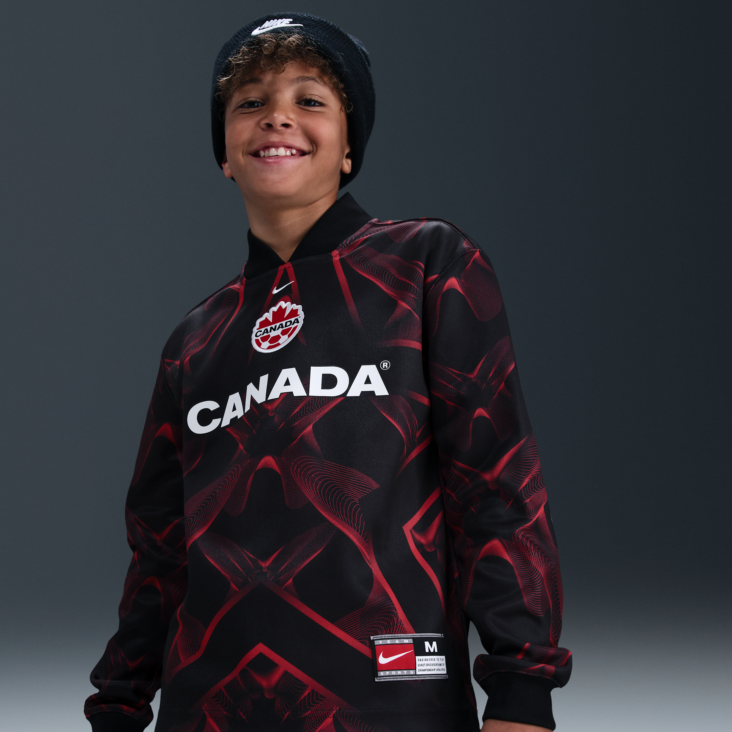 Canada Hollywood Keeper Nike Dri-FIT-fodboldtrøje til større børn - sort