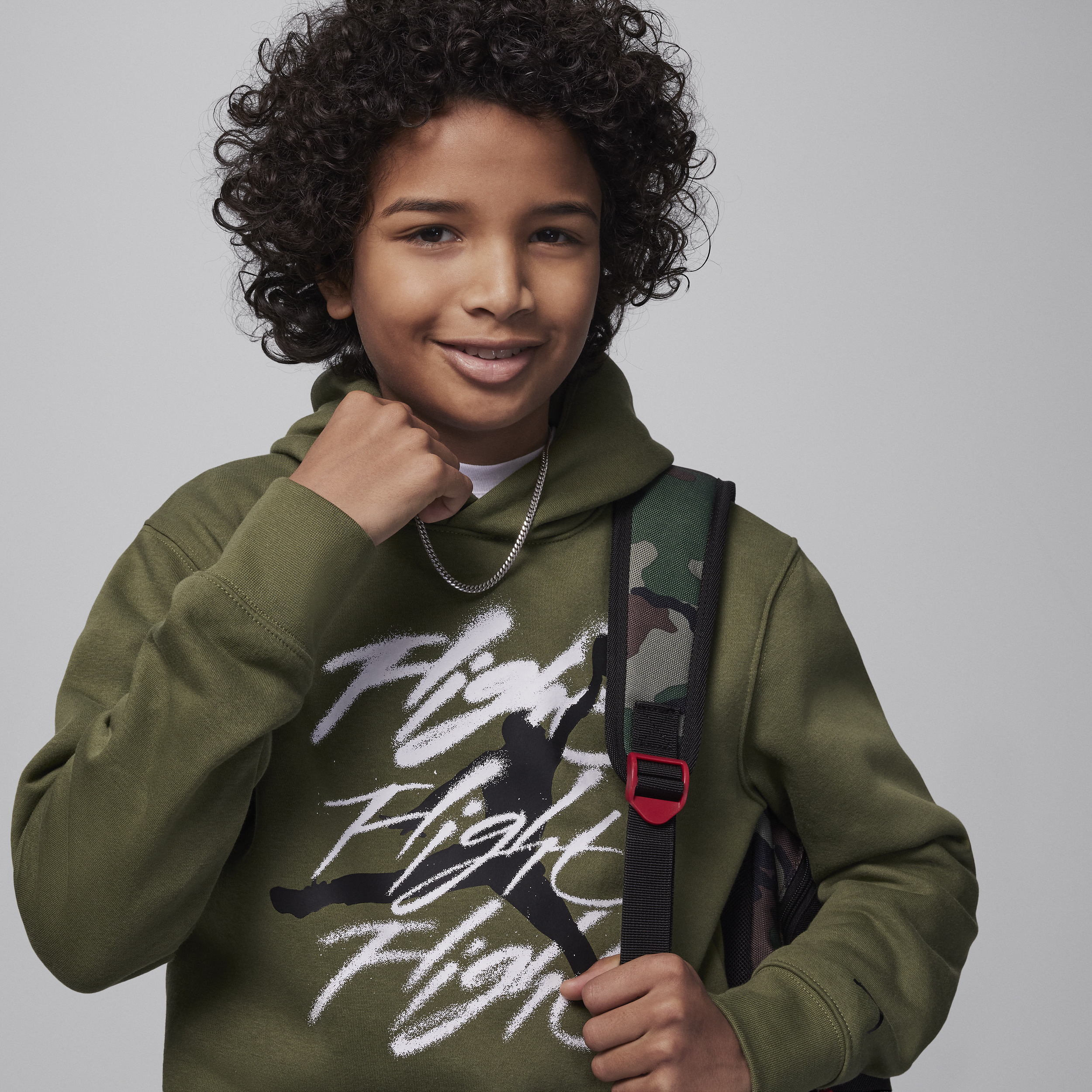 Jordan Flight Spray Pullover hoodie voor kids Bruin