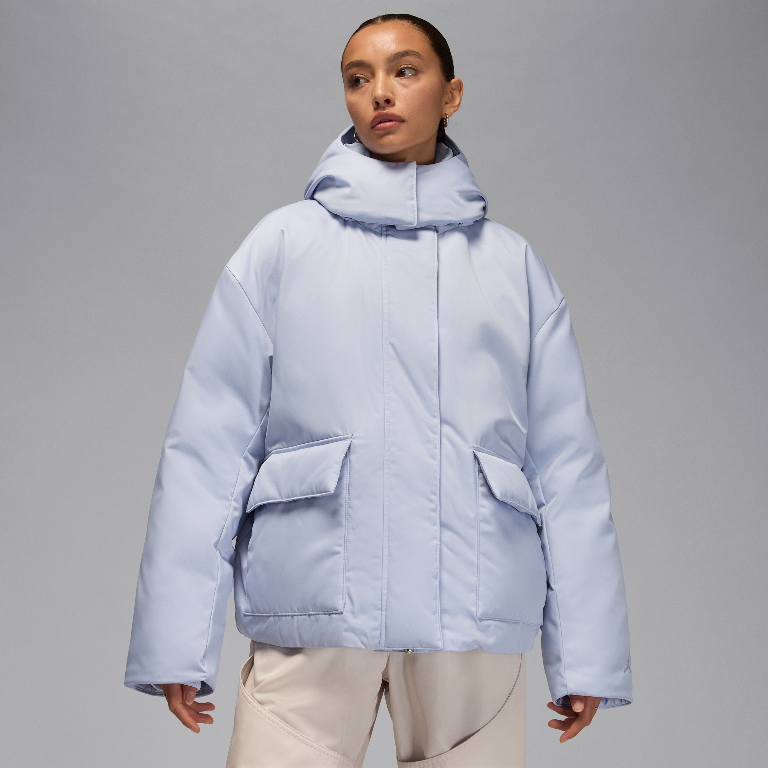 Jordan Flight donsjack voor dames - Grijs