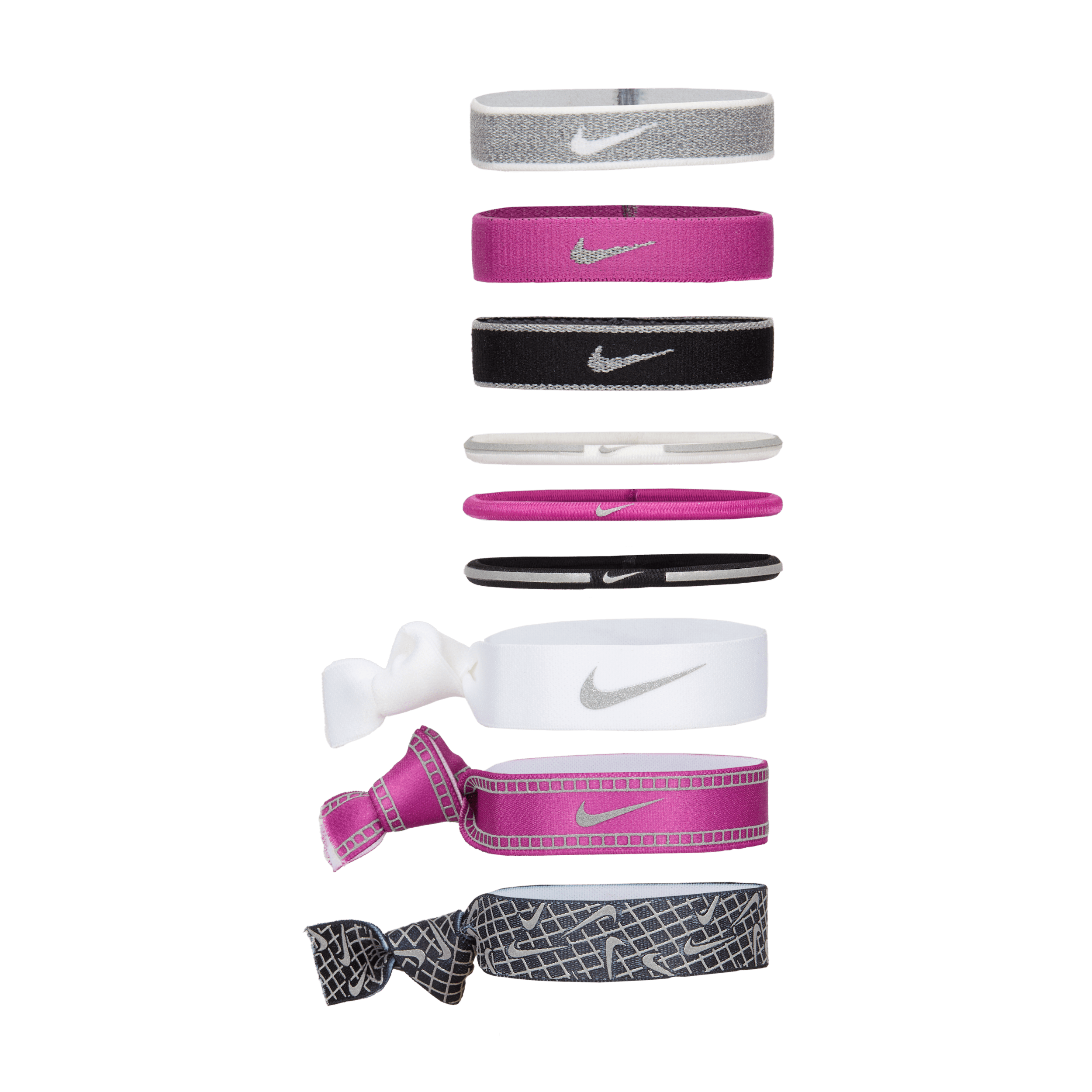 Bandeaux et élastiques Nike (lot de 9) - Blanc