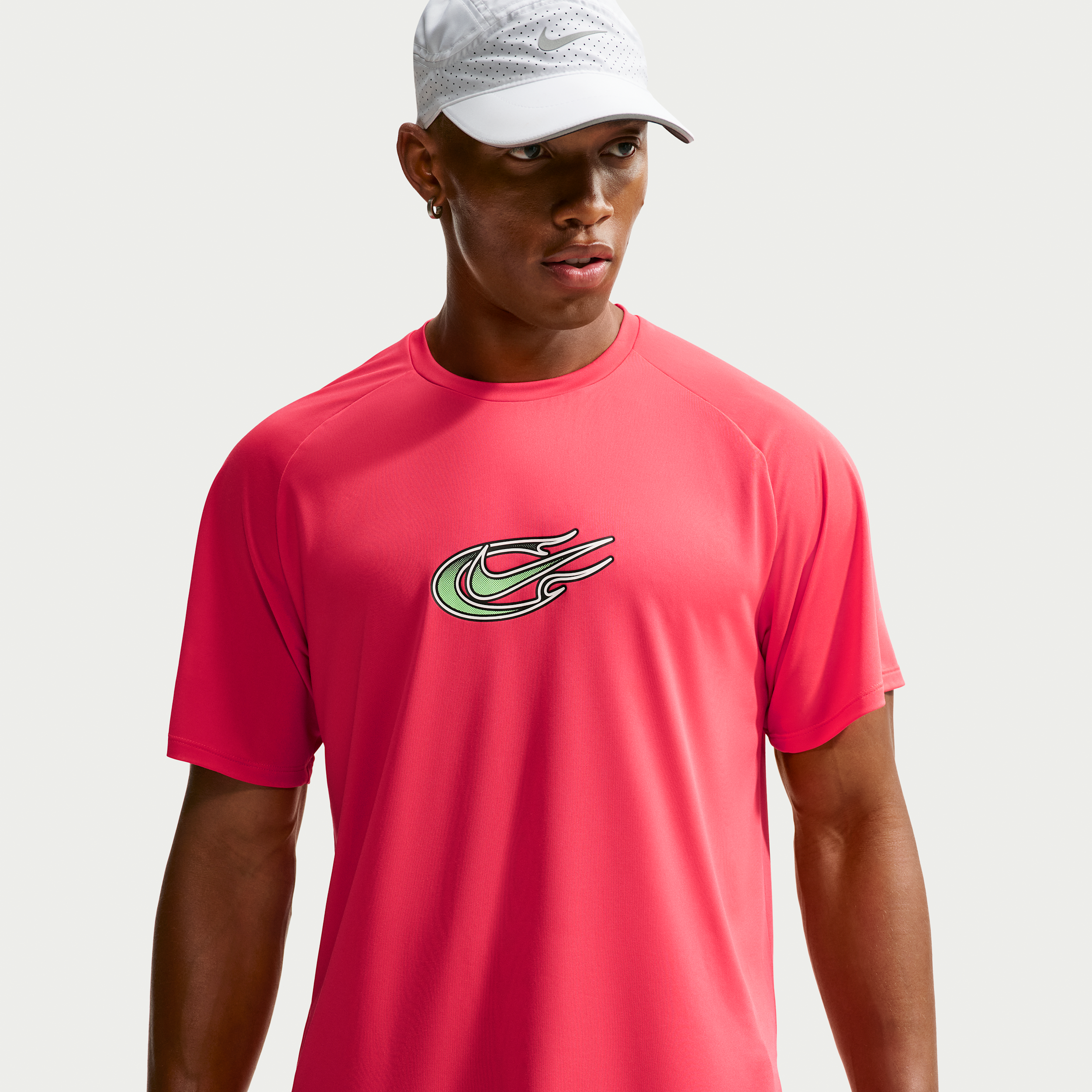 Kortærmet Nike Stride Dri-FIT ADV-løbetop til mænd - rød