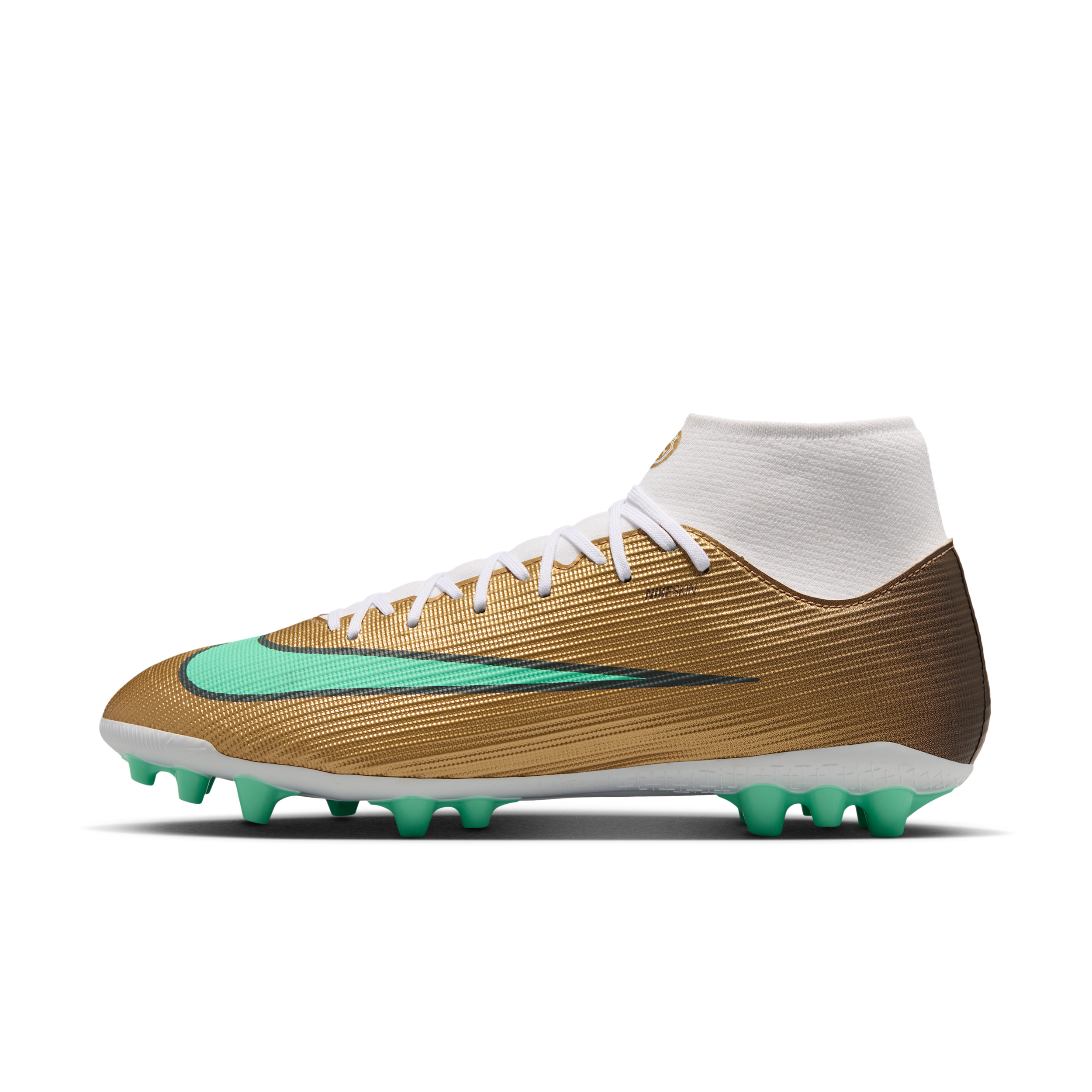 Korki piłkarskie z wysoką cholewką na sztuczną nawierzchnię Nike Mercurial Superfly 11 Academy „Kylian Mbappé” - Brązowy