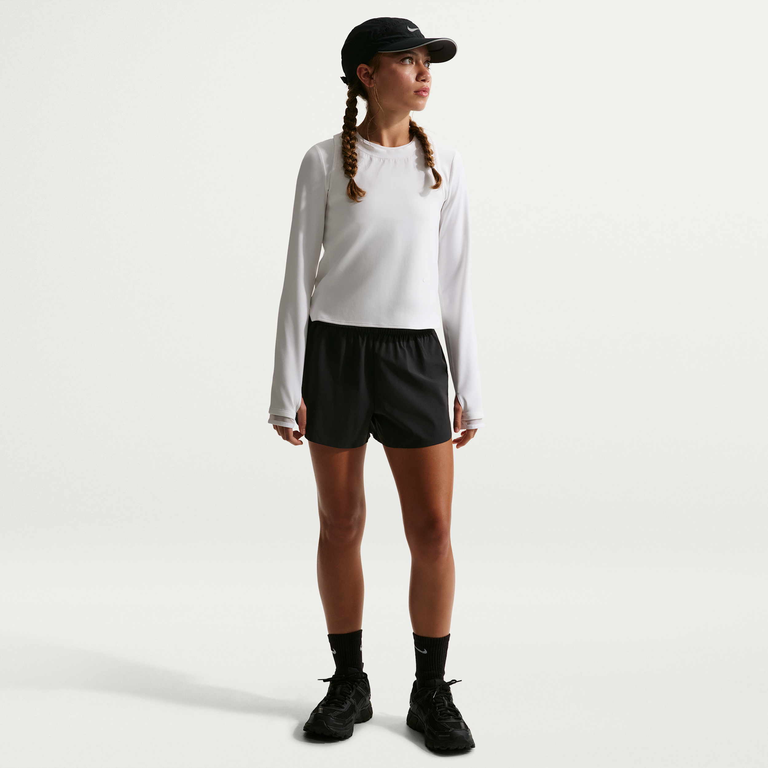 Nike Short De Running Deperlant Taille Mi Haute Dri Fit Nike Mavn 8 Cm Pour Fille