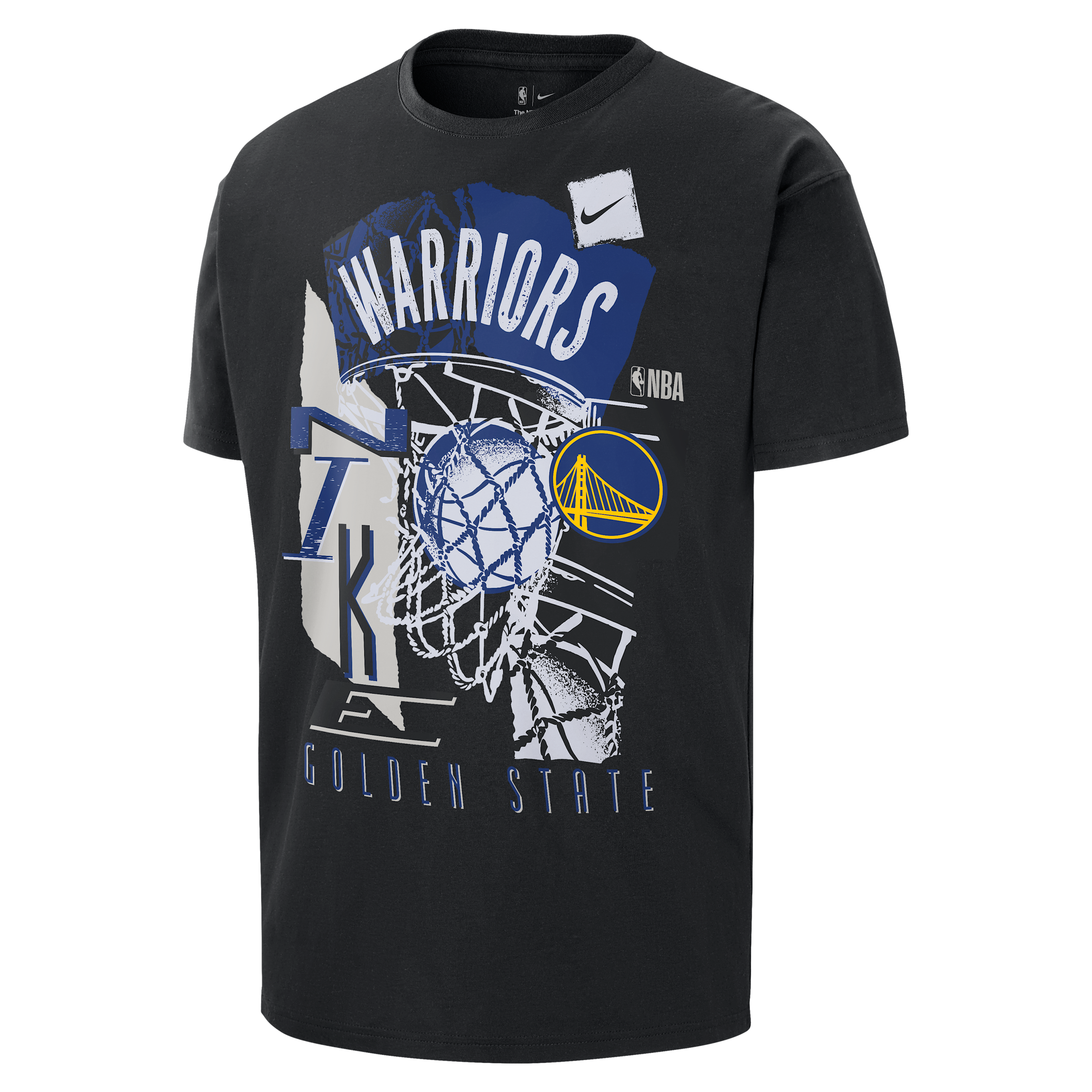 T-shirt vintage Golden State Warriors Courtside Nike NBA – Uomo - Nero