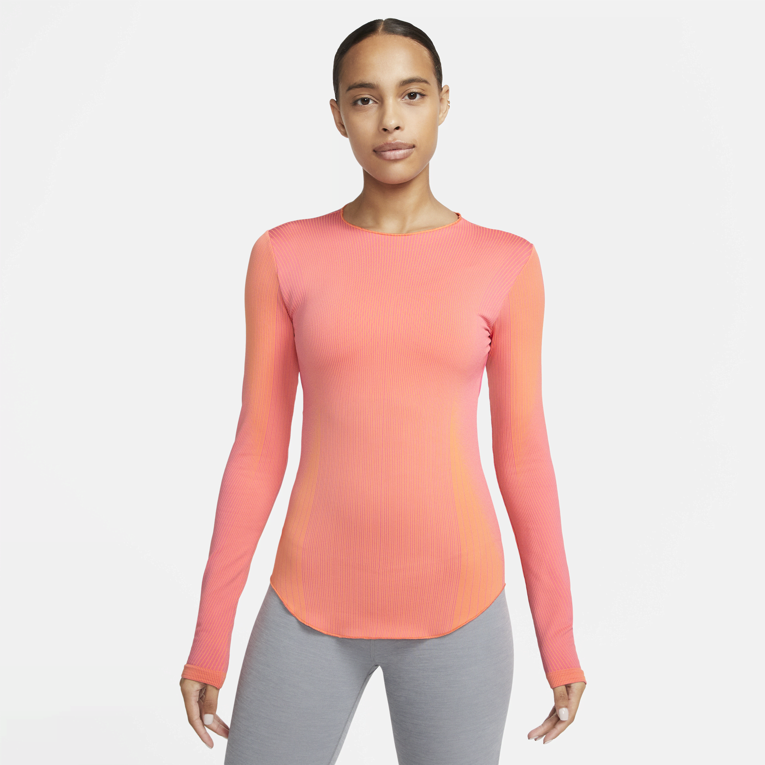 Damska koszulka z długim rękawem Nike Yoga Dri-FIT ADV - Różowy