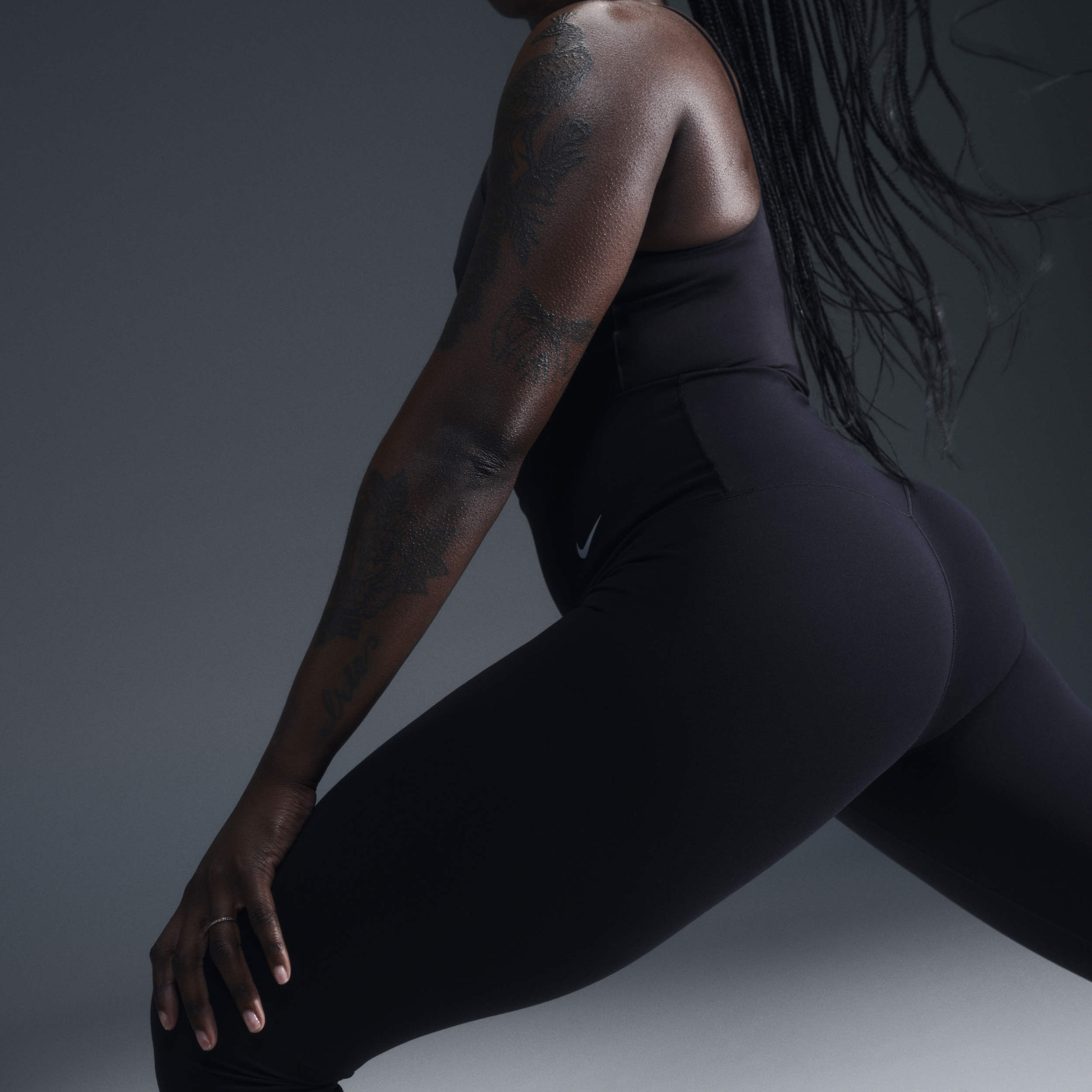 Legging taille haute à maintien léger et coupe longue Nike Zenvy pour femme - Noir