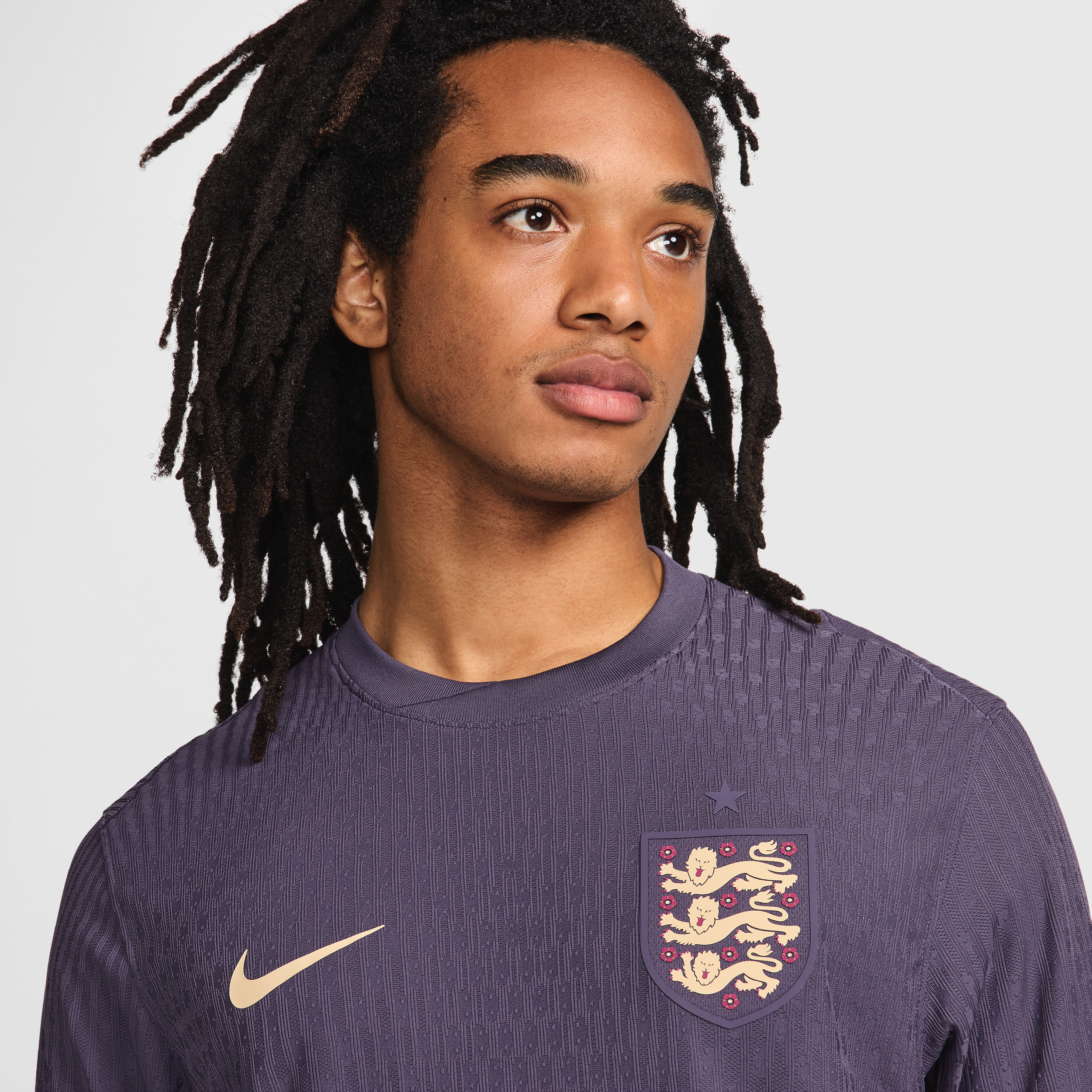 Nike Engeland (herenelftal) 2024 25 Match Uit Dri-FIT ADV authentiek voetbalshirt voor heren Paars