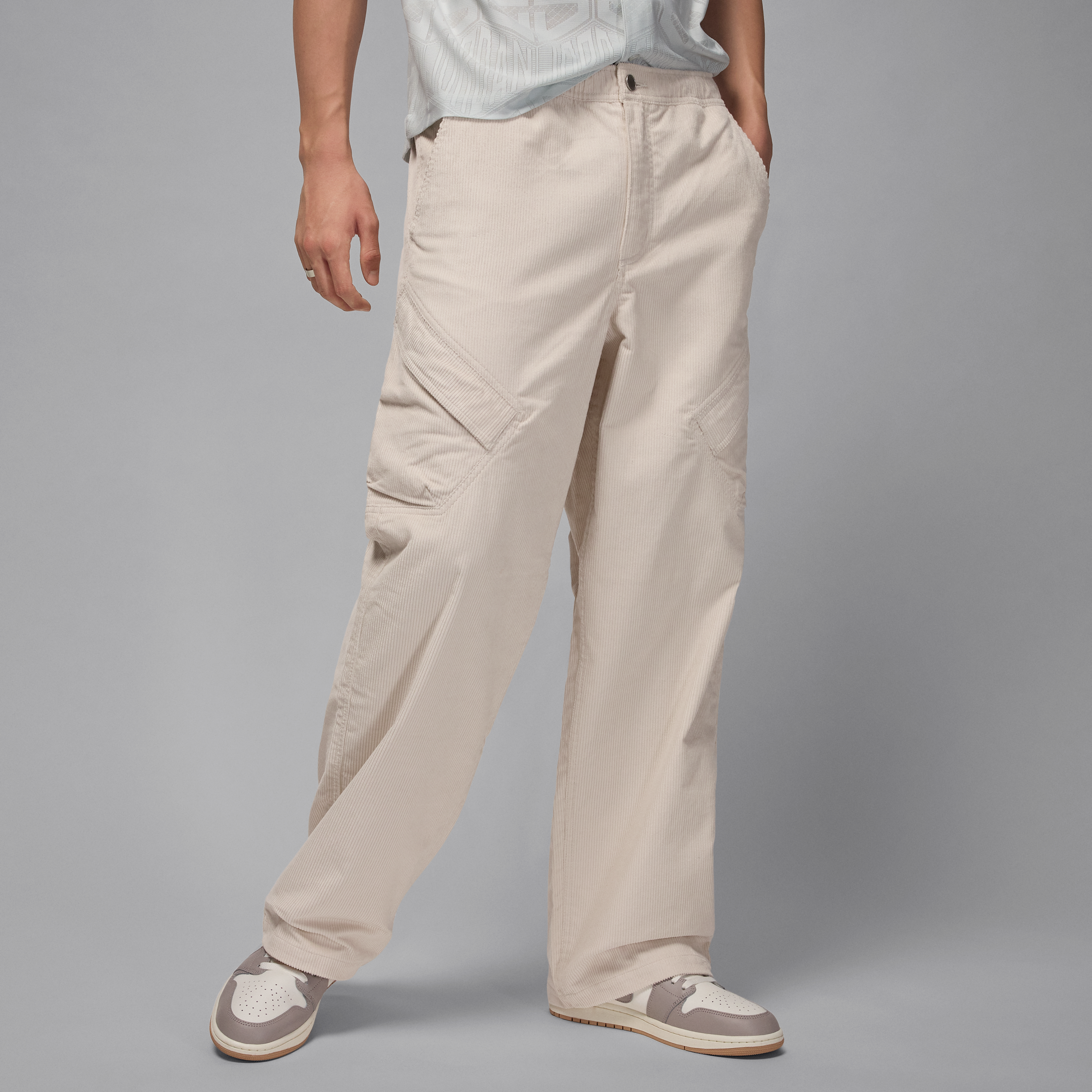 Nike Jordan Flight Chicago Mens Corduroy Trousers - Brown - Cotton