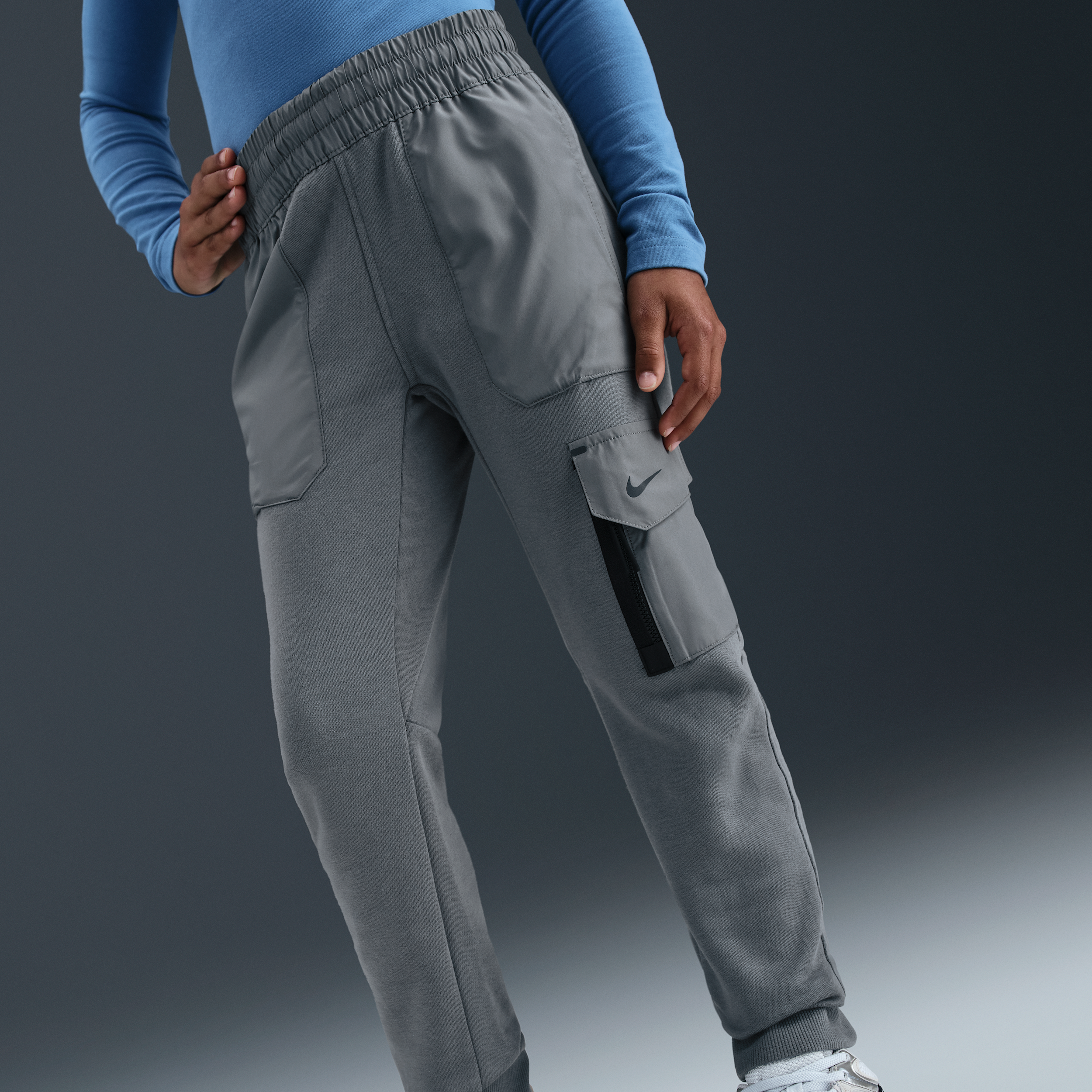 Thumbnail - Nike City Utility EasyOn Fleece-Hose (ältere Kinder) - Grau