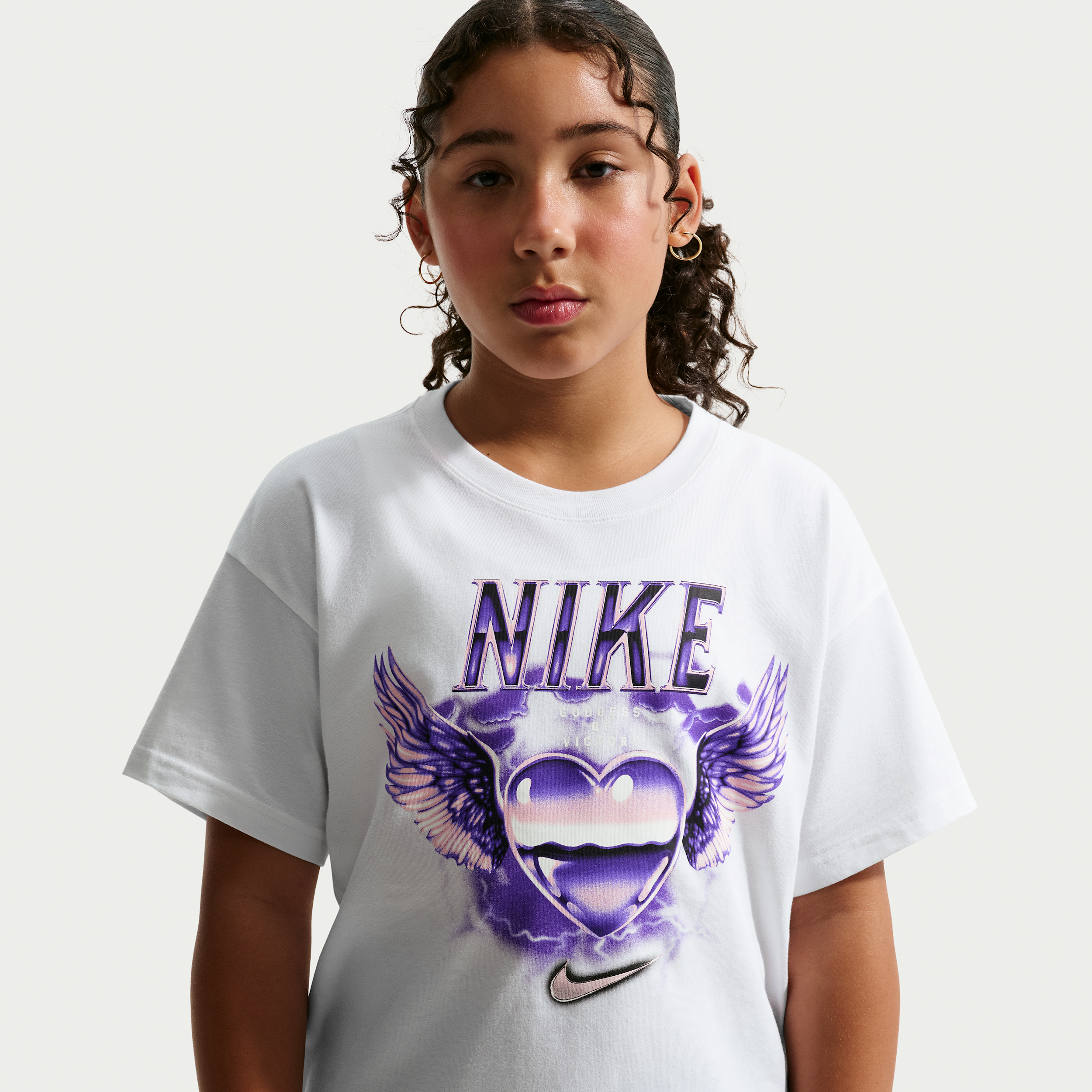 Nike Older Kids T-Shirt - White - Cotton