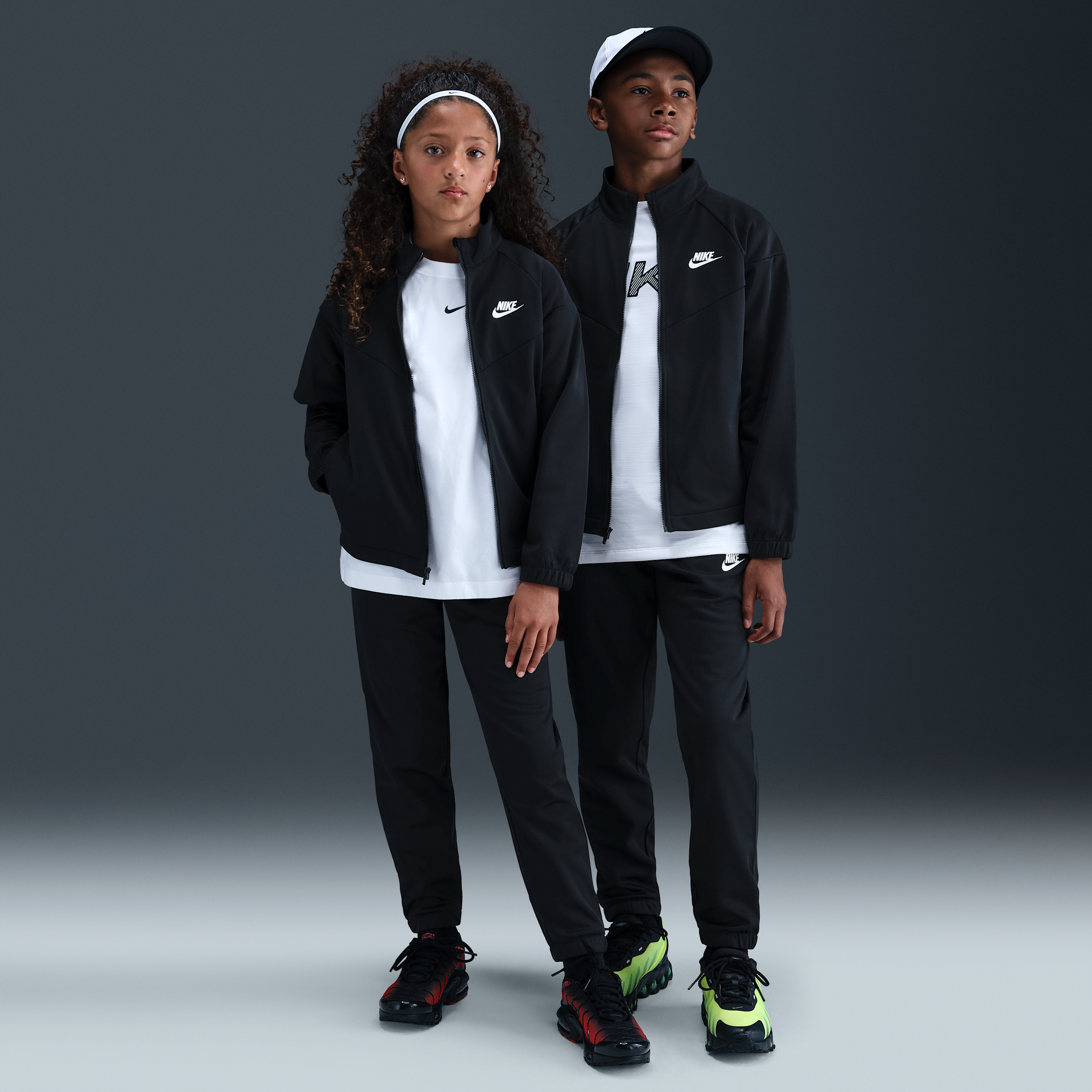 Nike Older Kids' Dri-FIT Tracksuit - Black - Polyester