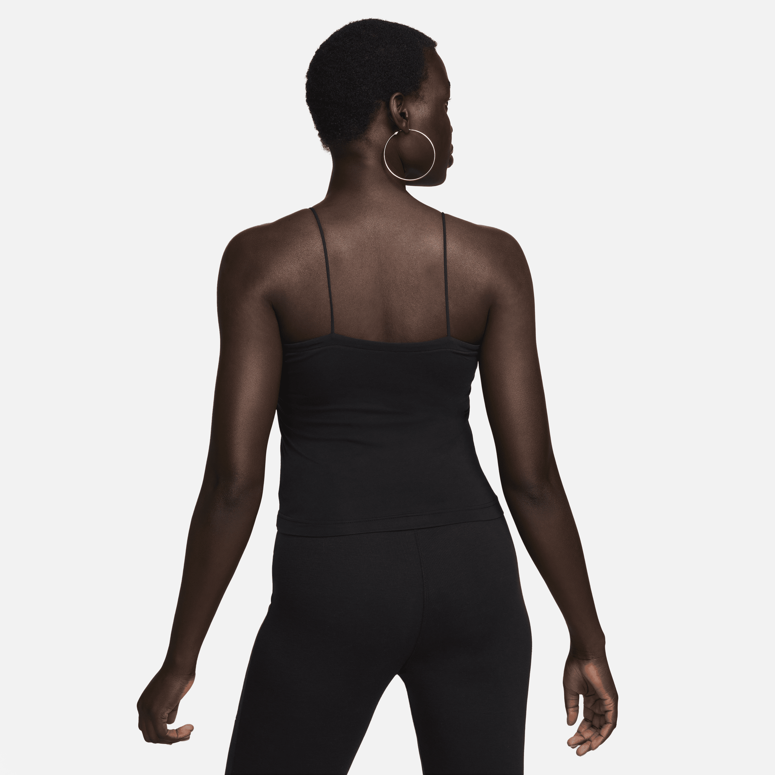 Nike Sportswear Chill Knit aansluitende cami tanktop voor dames Zwart