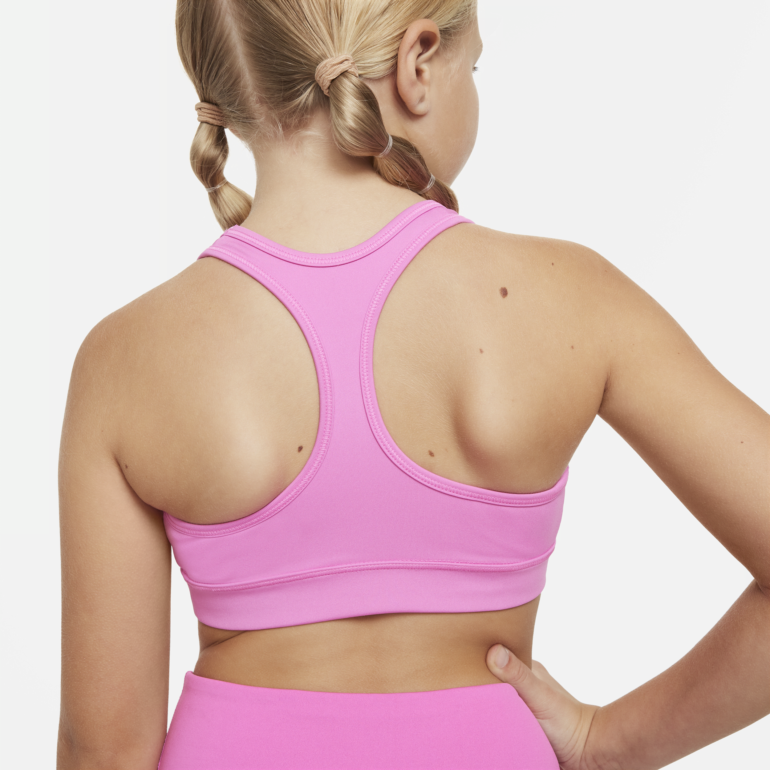 Nike Swoosh Sport-bh voor meisjes Roze