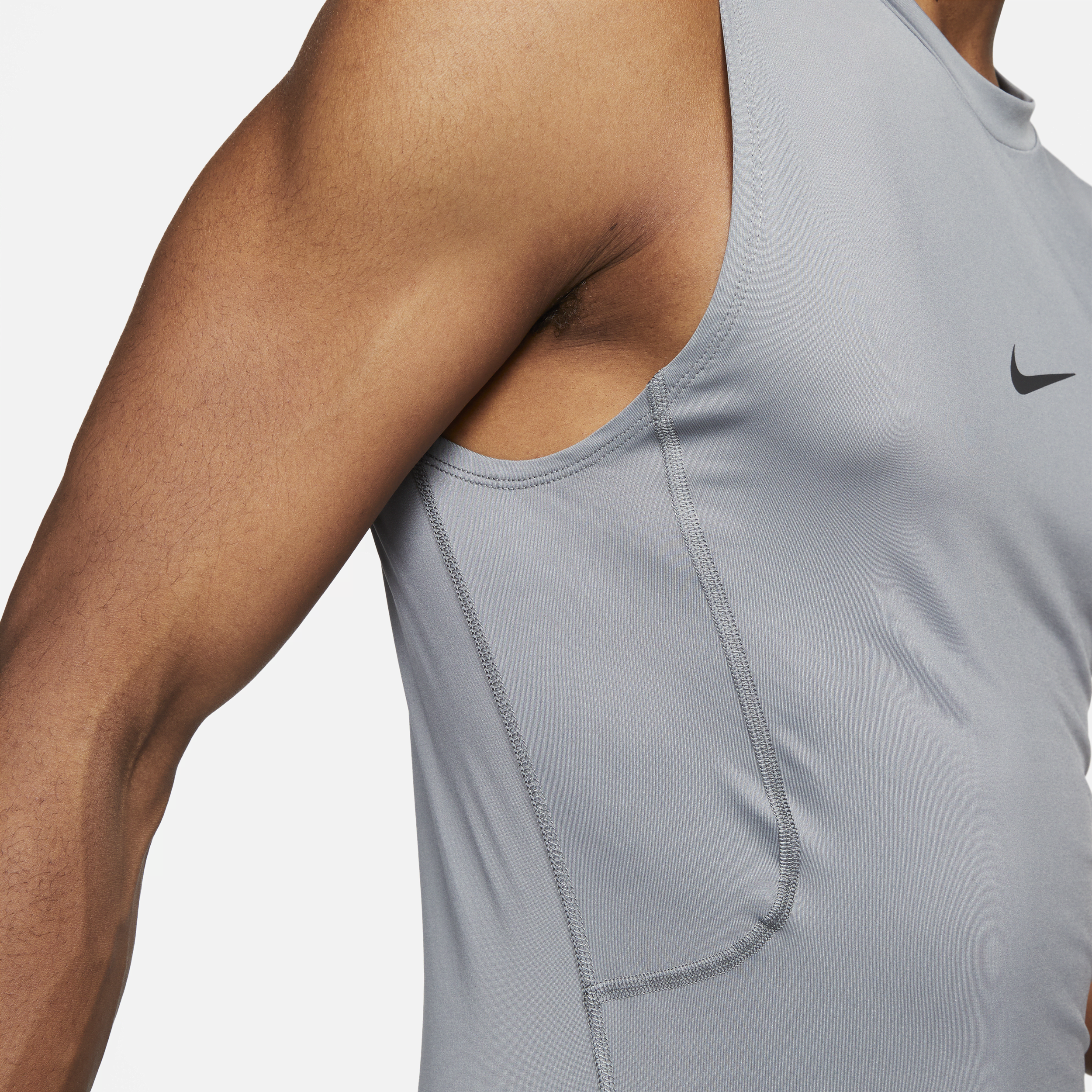 Haut de fitness ajusté sans manches Dri-FIT Nike Pro pour homme - Gris
