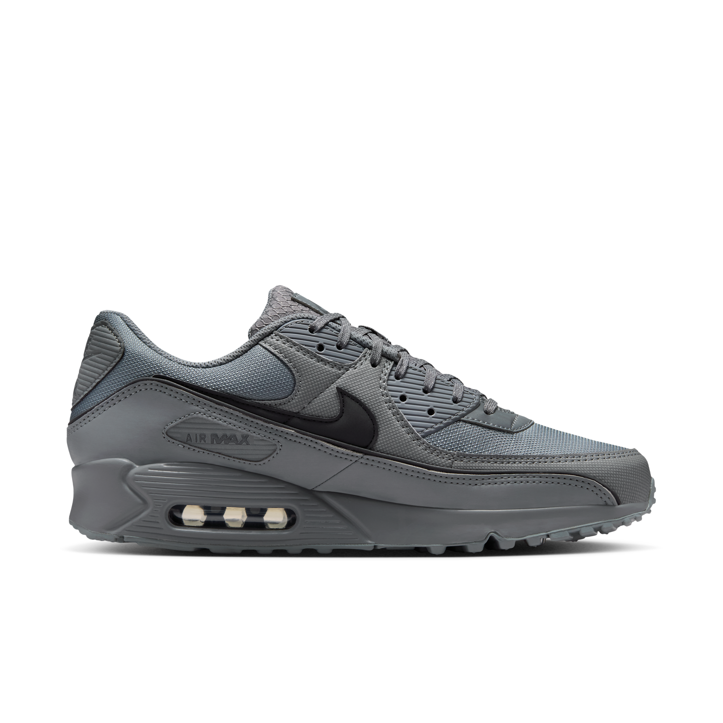 Nike Air Max 90 Premium Men's Shoes With Reflective Design Accents - Grey - HV4517-003