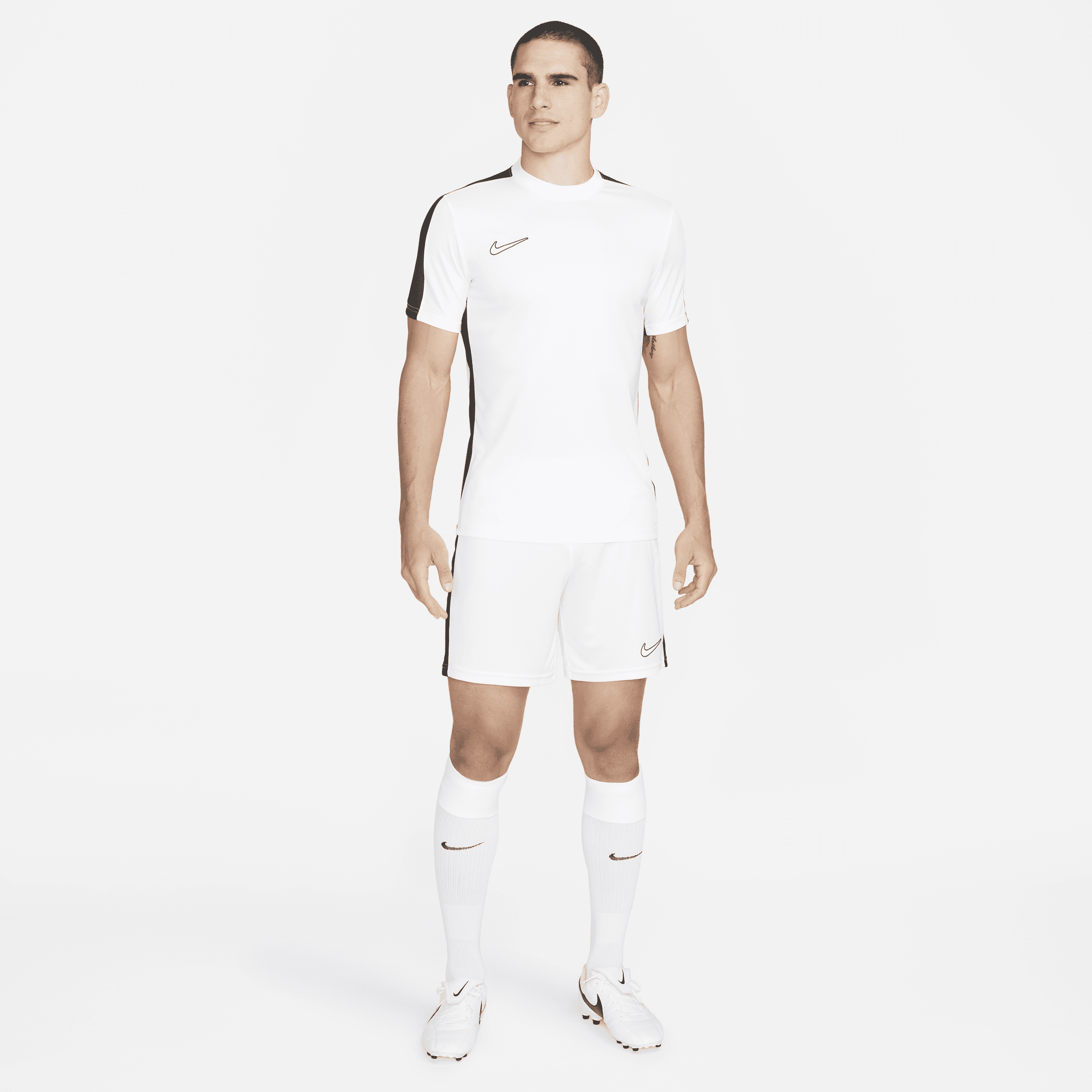 Haut de foot à manches courtes Nike Dri-FIT Academy pour homme - Blanc