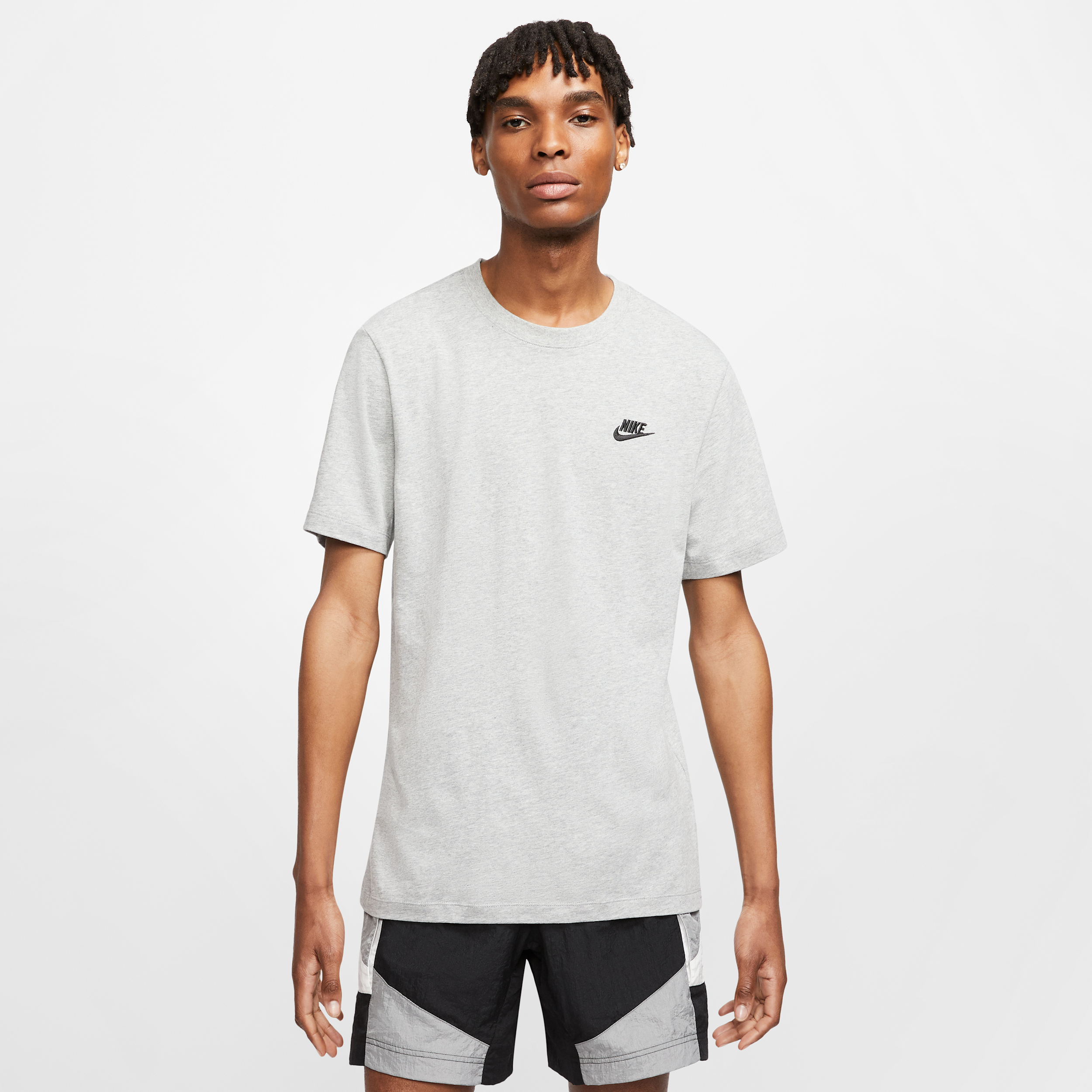 Nike Club Mens T-Shirt - Grey - Cotton