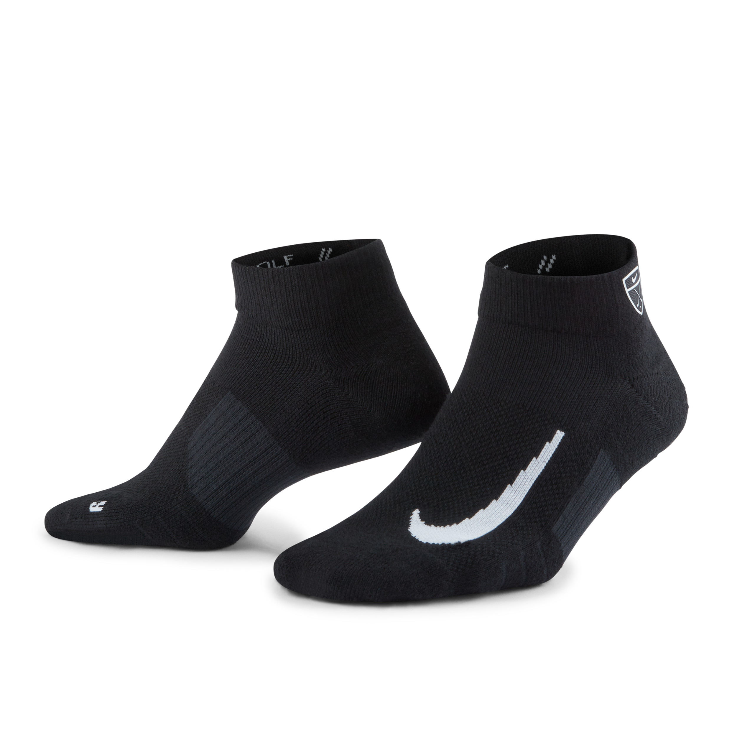 Nike Multiplier Low Golf Quarter Socks (2 Pairs) - Black
