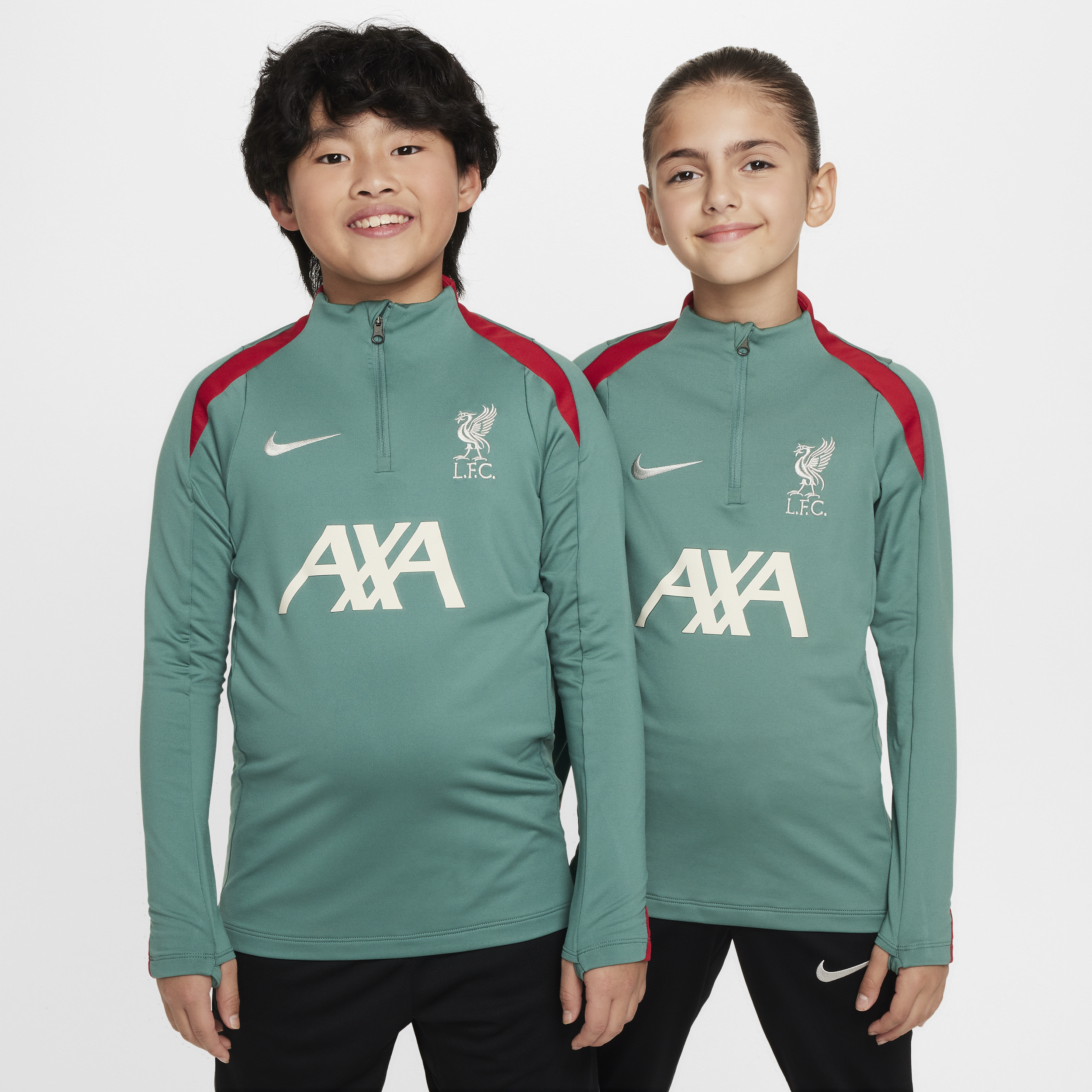 Nike Liverpool FC Strike Dri-FIT voetbaltrainingstop voor kids Groen