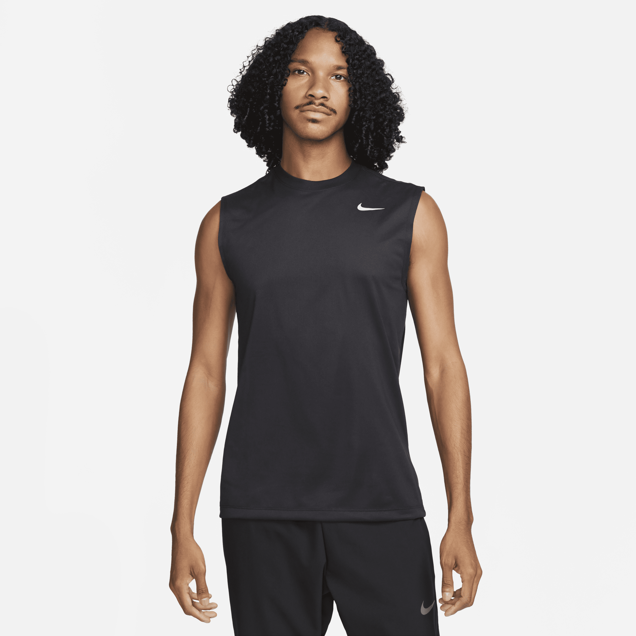 Nike Dri-FIT Legend Men's Sleeveless Fitness T-Shirt - Black - Polyester - 50% Recycled Polyester