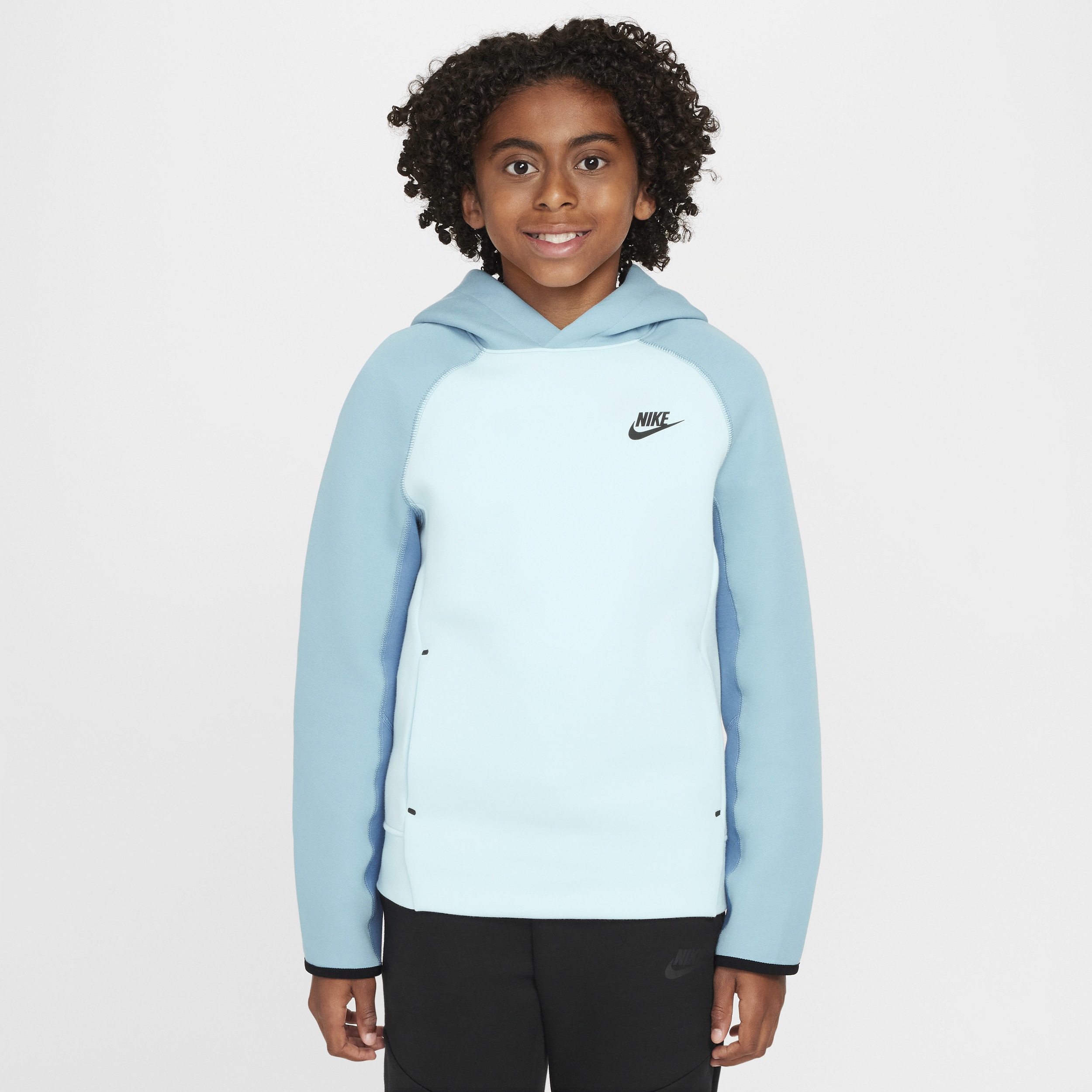 Sweat à capuche Nike Sportswear Tech Fleece pour ado (garçon) - Bleu