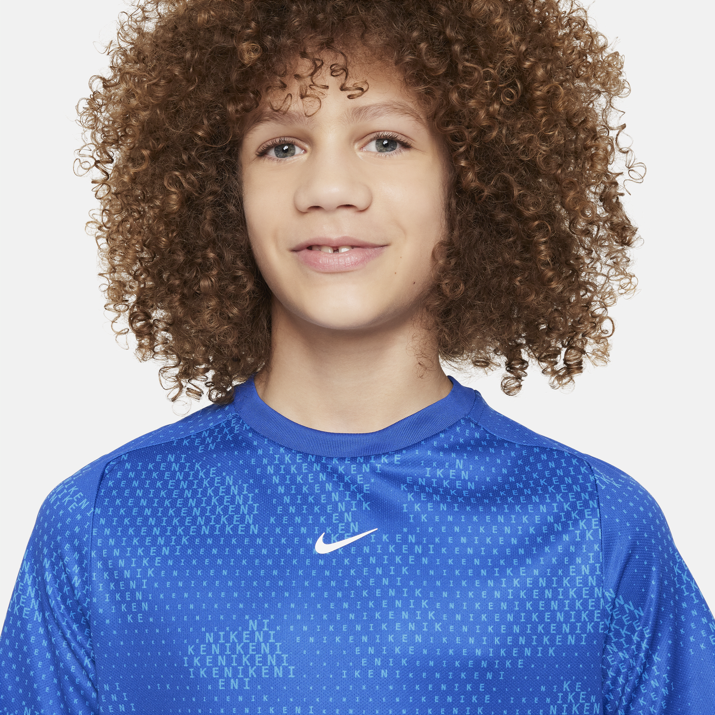 Nike Multi jongenstop met Dri-FIT en korte mouwen Blauw