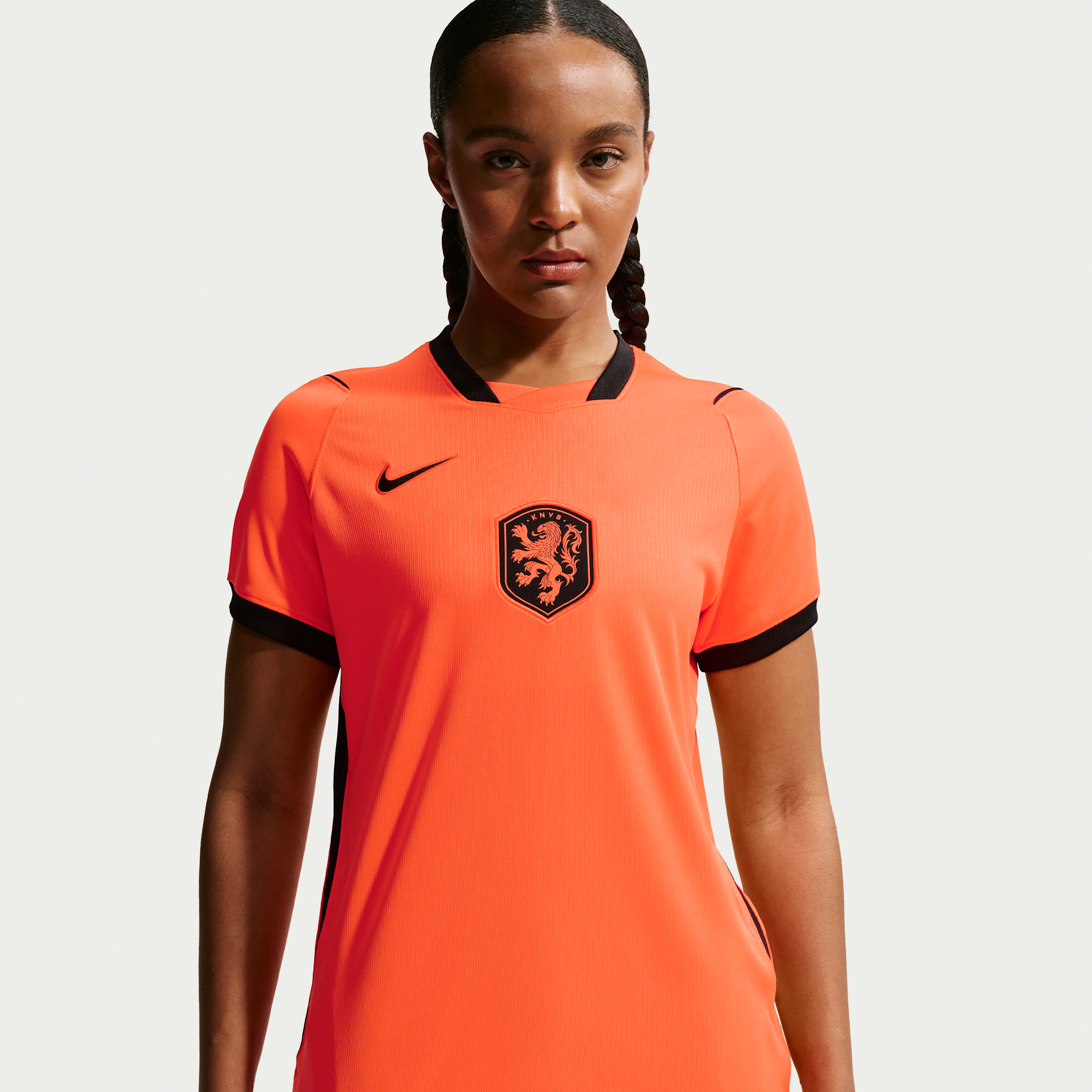 Holland National Team 2026 Stadium Home Nike Dri-FIT-fodboldtrøje til kvinder - Orange