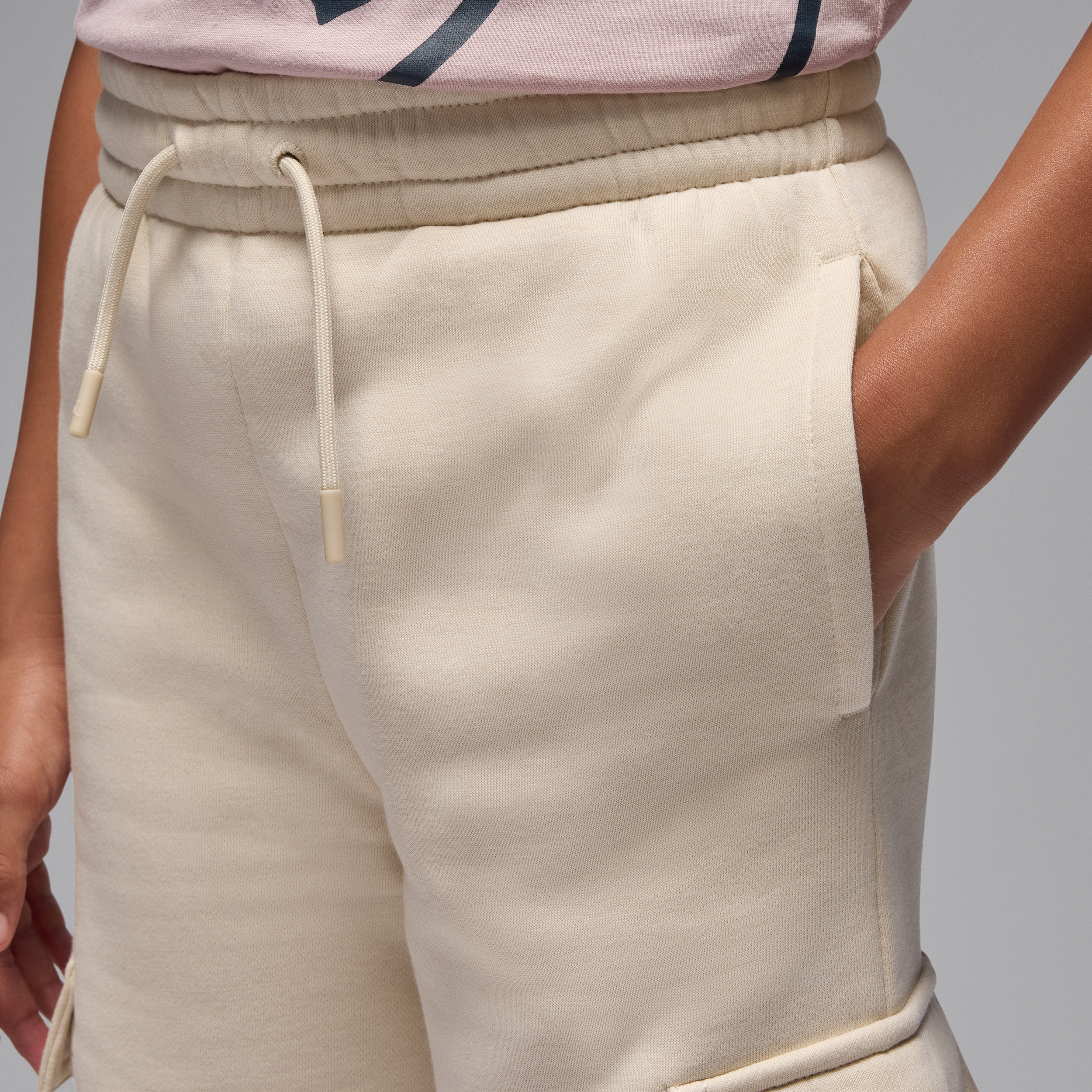 Thumbnail - Jordan Brooklyn Fleece-Cargohose (ältere Kinder) - Braun