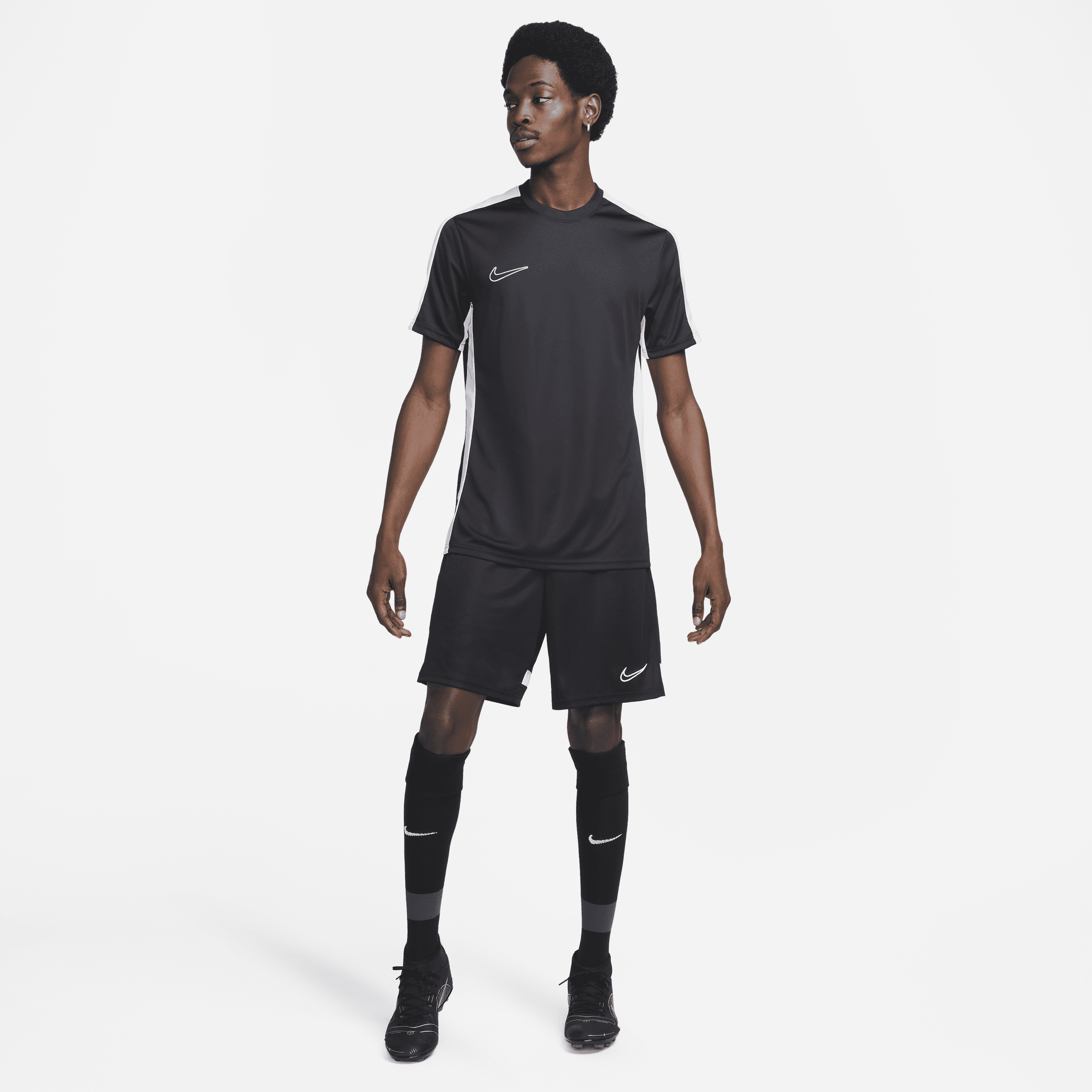 Haut de foot à manches courtes Nike Dri-FIT Academy pour homme - Noir