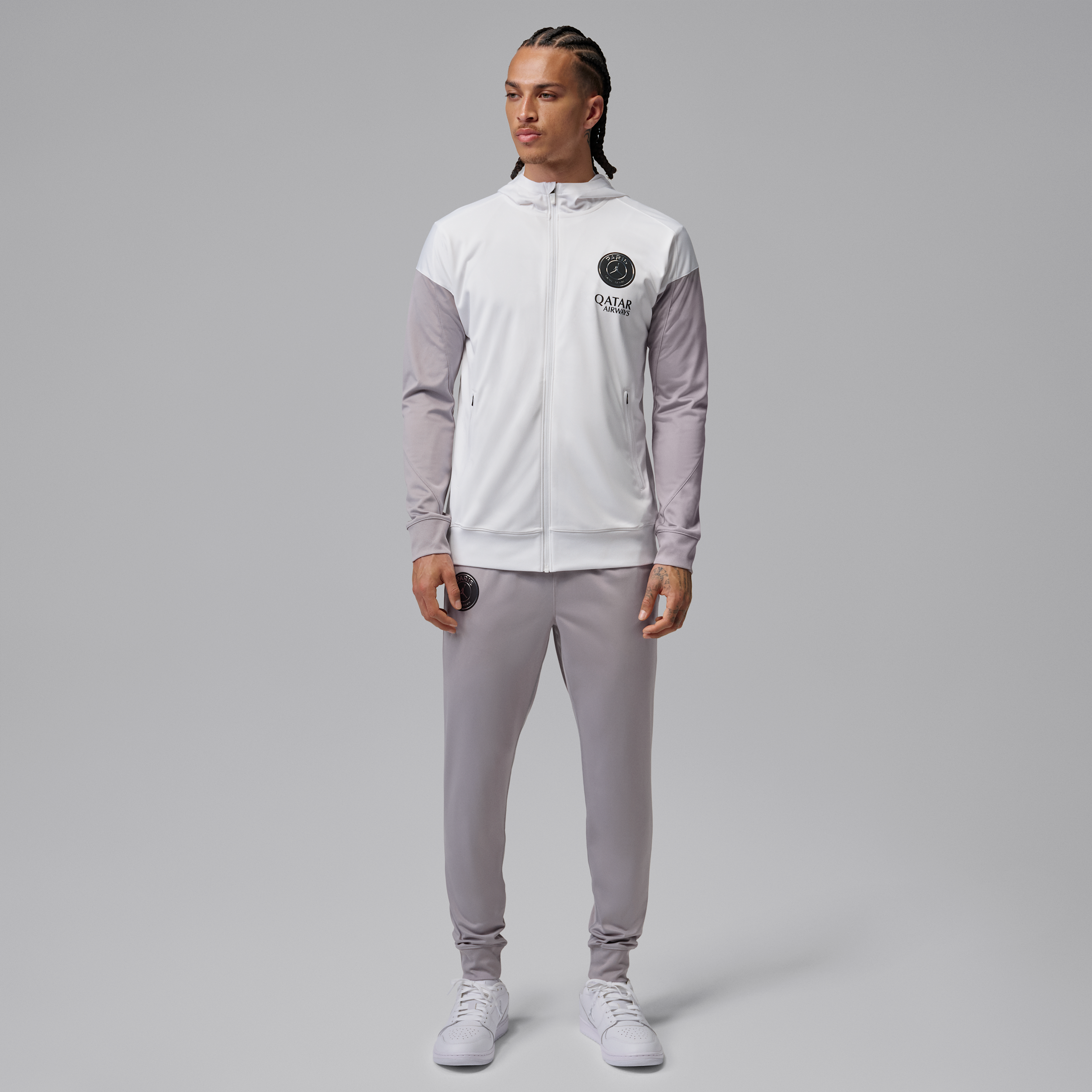 Tuta da calcio con cappuccio Jordan Dri-FIT Paris Saint-Germain Strike Night Edition – Uomo - Bianco