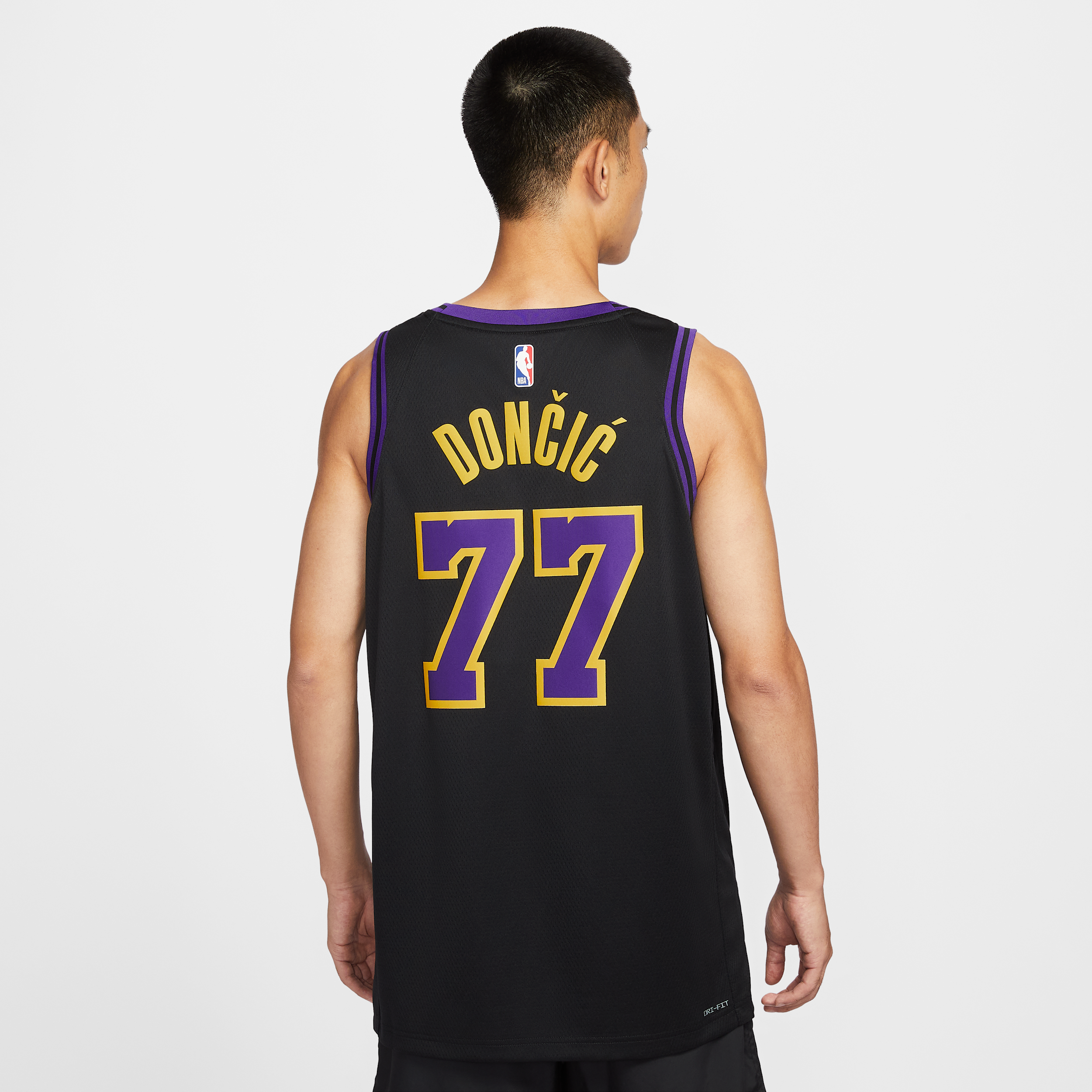 Thumbnail - Los Angeles Lakers City Edition Nike Dri-FIT NBA Swingman Trikot für Herren - Schwarz