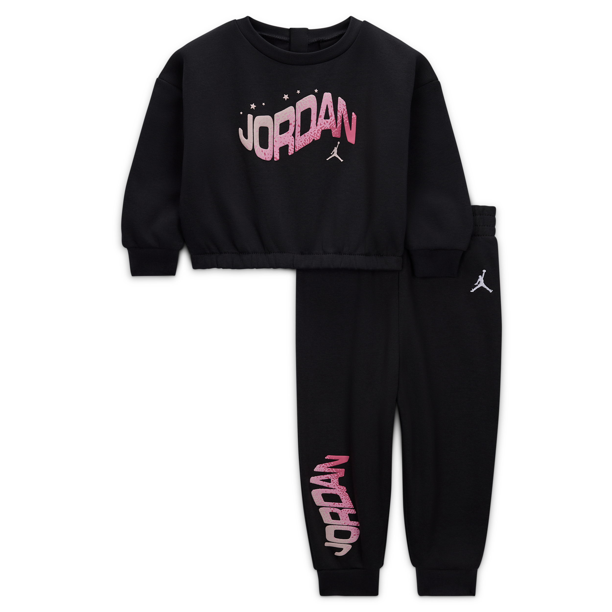 Completo in fleece in 2 pezzi Bubble Jordan Jumpman Club – Bebè (3-6 mesi) - Nero