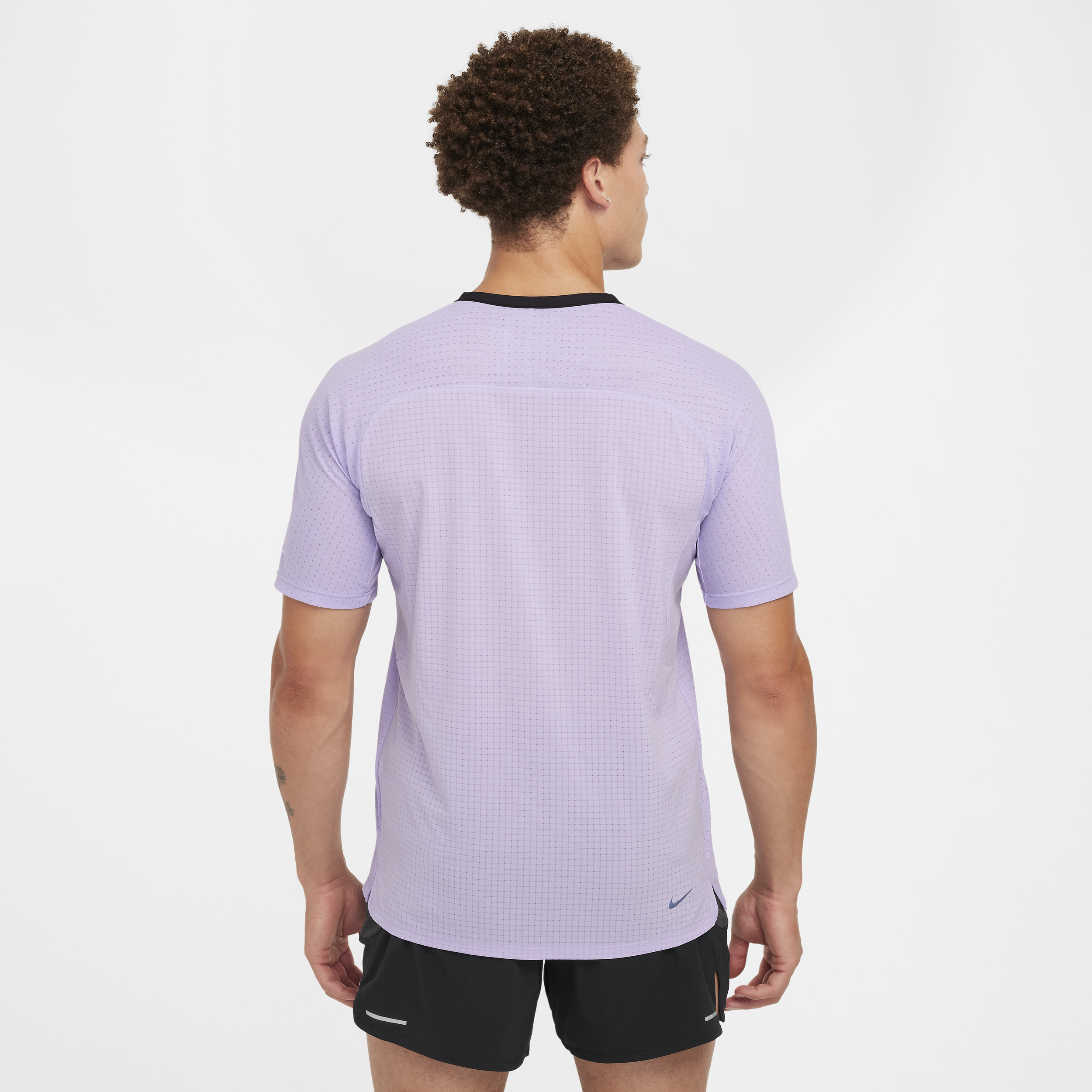 Haut de running Dri-FIT à manches courtes Nike Trail Solar Chase pour homme - Pourpre