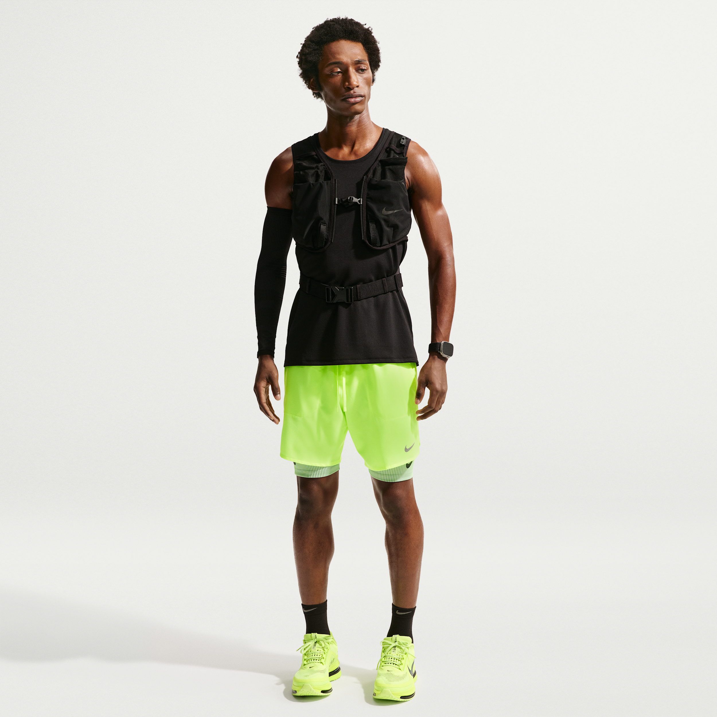 Shorts da running 18 cm con slip foderati Dri-FIT Nike Stride – Uomo - Giallo