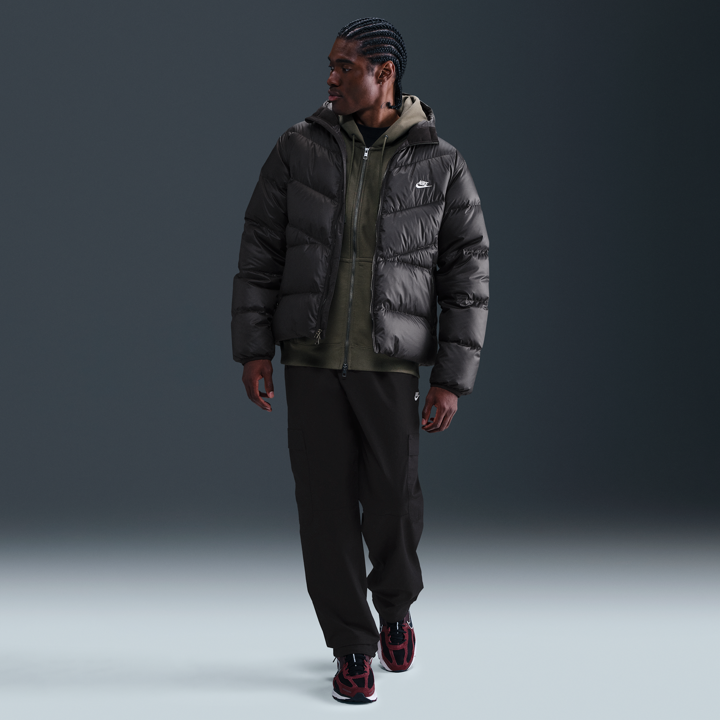 Nike Sportswear Club geweven cargobroek voor heren Zwart